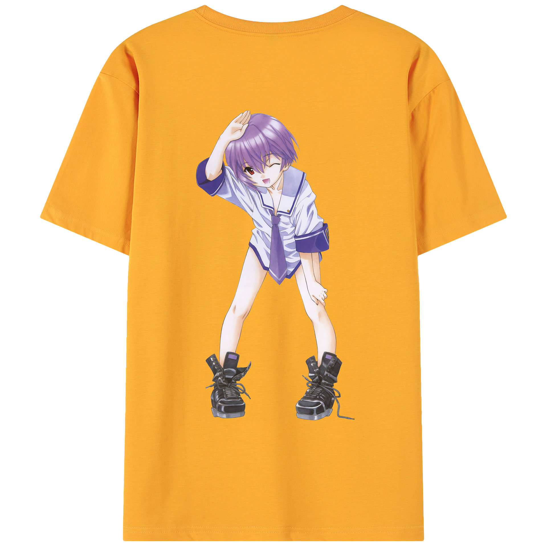 （画像用） EVA 新世紀エヴァンゲリオン 綿100％ メンズ半袖Tシャツ（バックプリント） 通気性