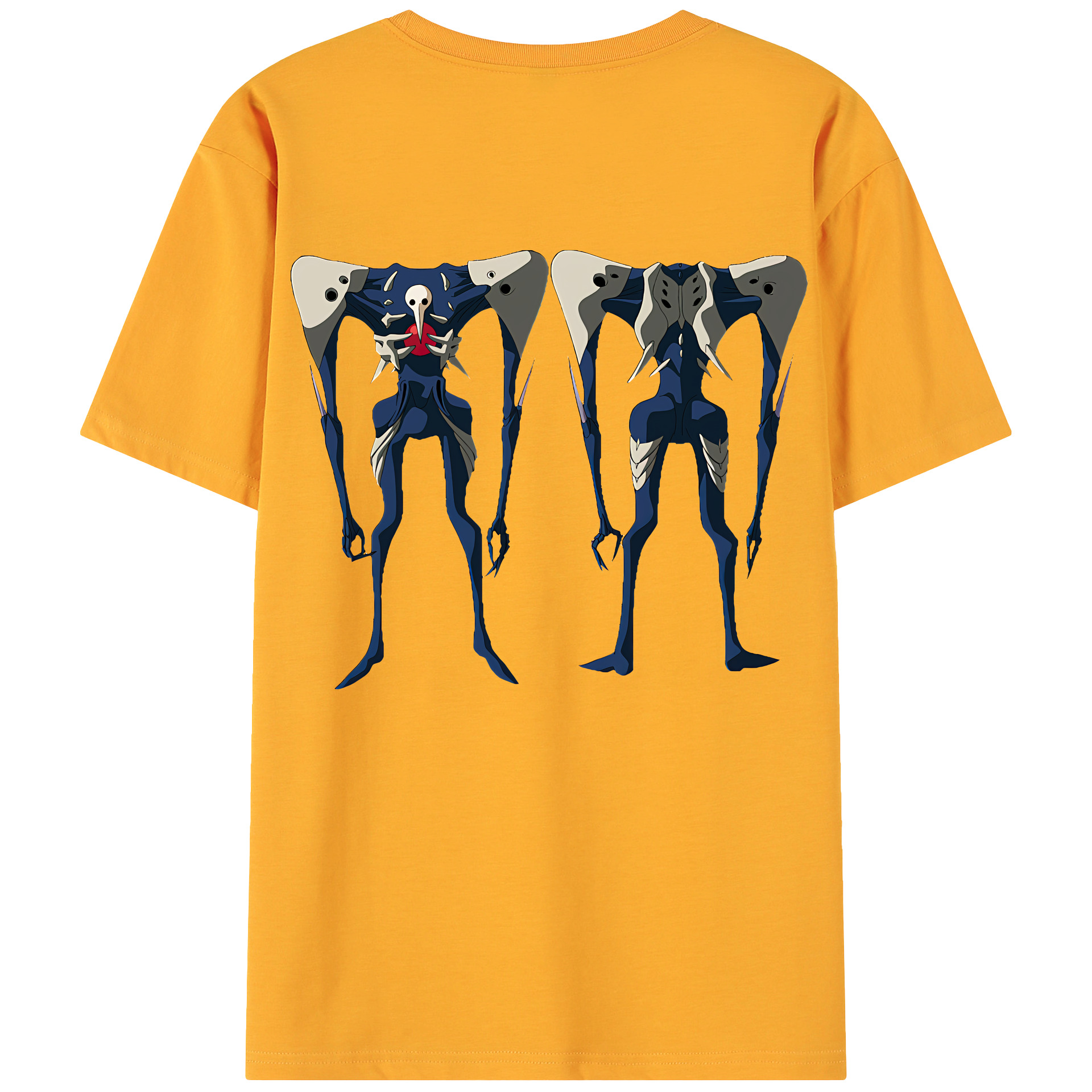（画像用） EVA 新世紀エヴァンゲリオン 綿100％ メンズ半袖Tシャツ（バックプリント） 通気性