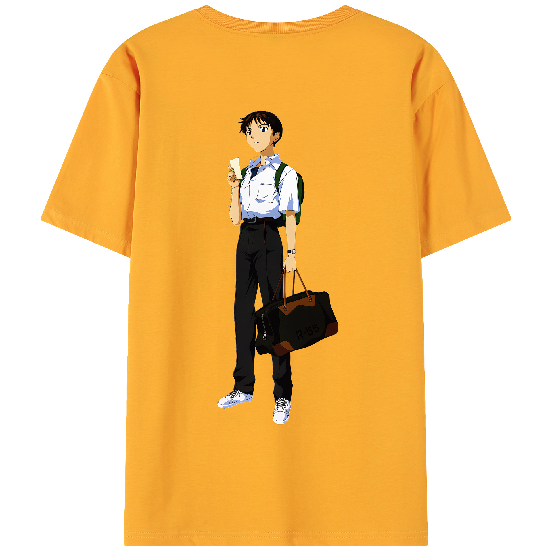 （画像用） EVA 新世紀エヴァンゲリオン 綿100％ メンズ半袖Tシャツ（バックプリント） 通気性