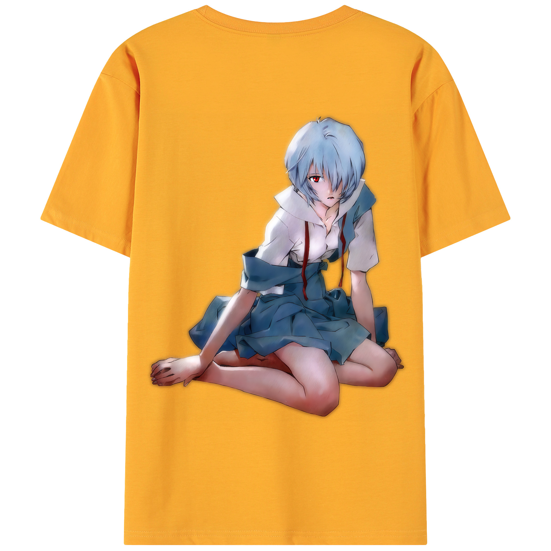 （画像用） EVA 新世紀エヴァンゲリオン 綿100％ メンズ半袖Tシャツ（バックプリント） 通気性