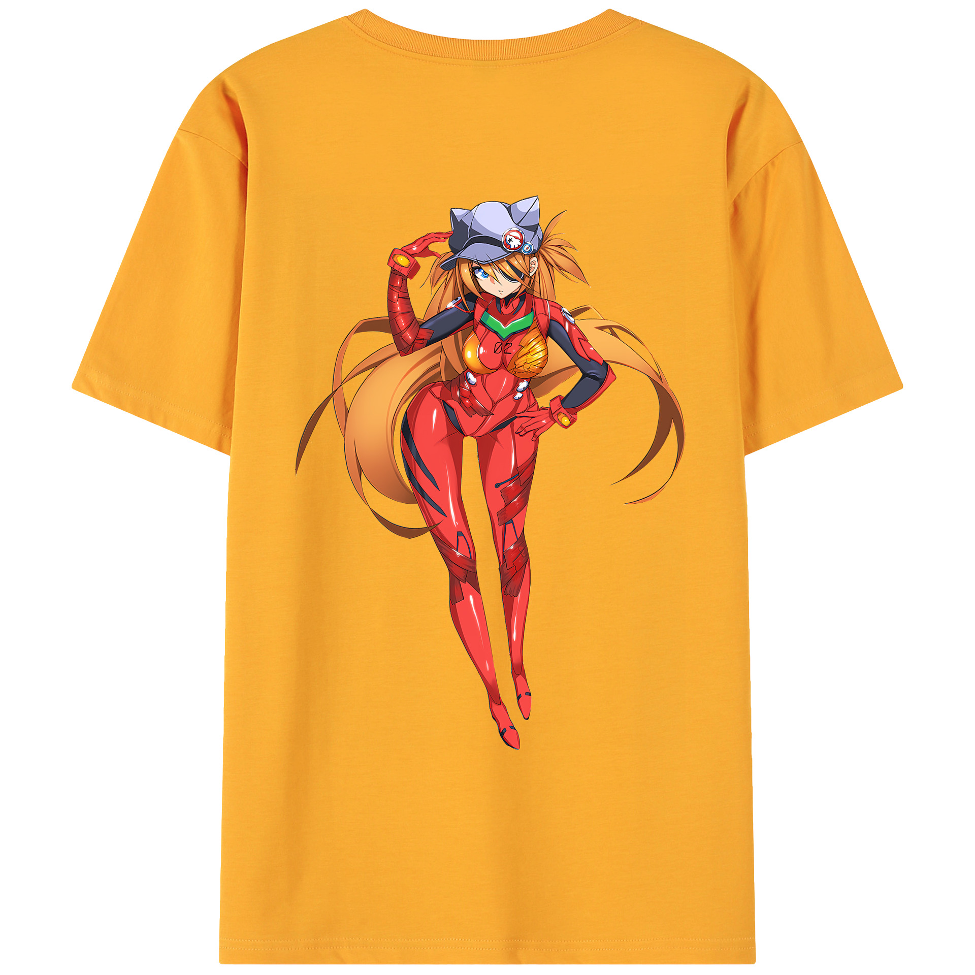 （画像用） EVA 新世紀エヴァンゲリオン 綿100％ メンズ半袖Tシャツ（バックプリント） 通気性