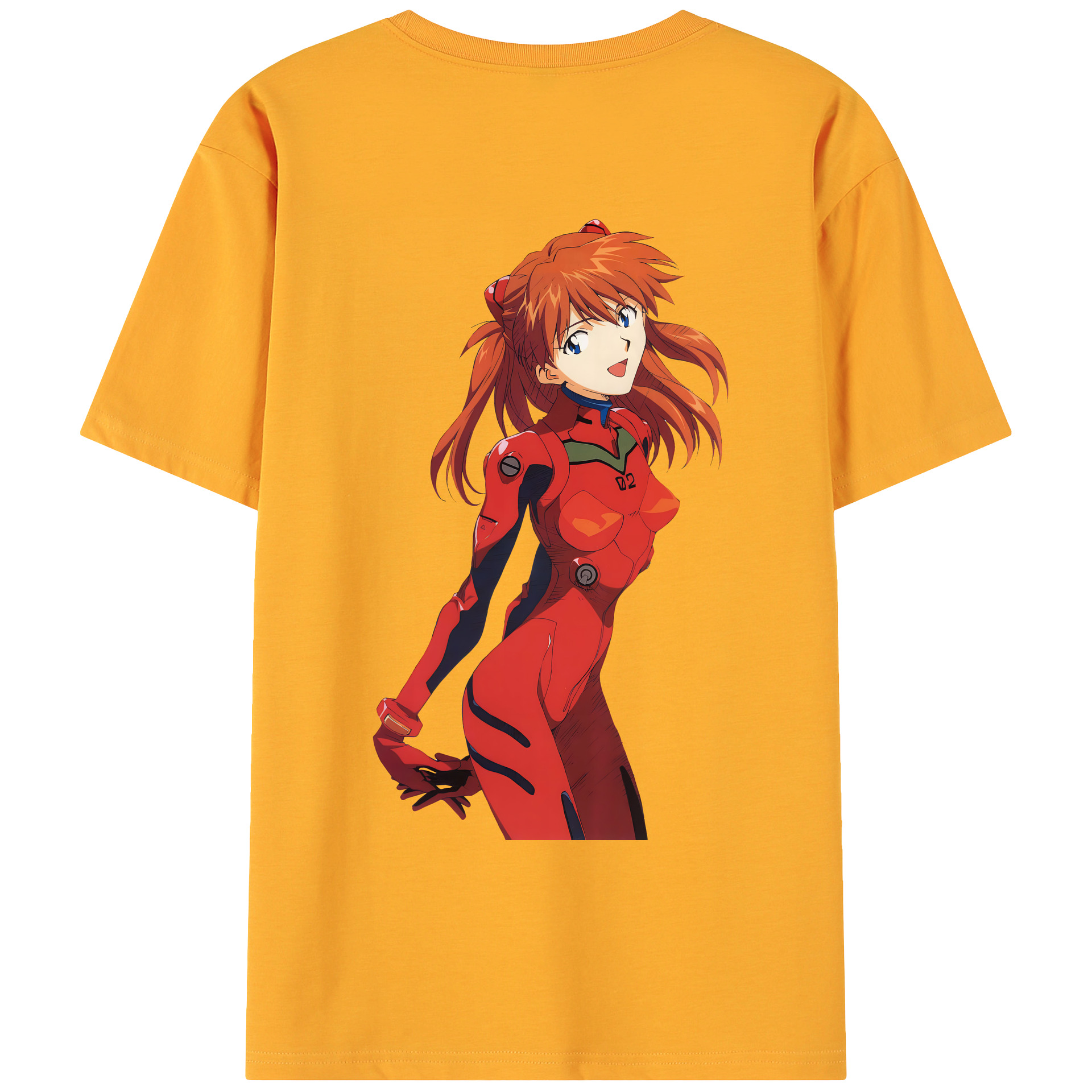 （画像用） EVA 新世紀エヴァンゲリオン 綿100％ メンズ半袖Tシャツ（バックプリント） 通気性