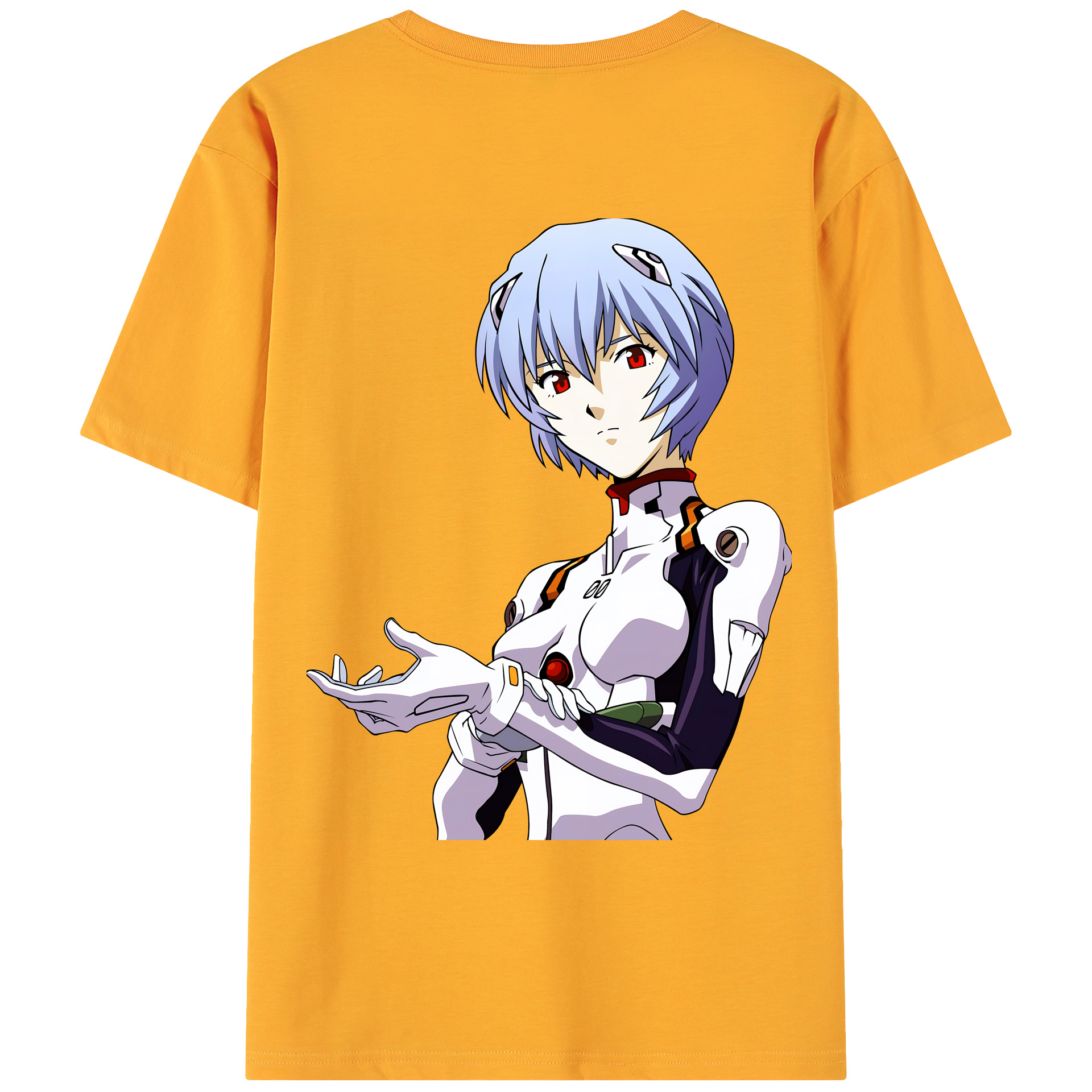 （画像用） EVA 新世紀エヴァンゲリオン 綿100％ メンズ半袖Tシャツ（バックプリント） 通気性