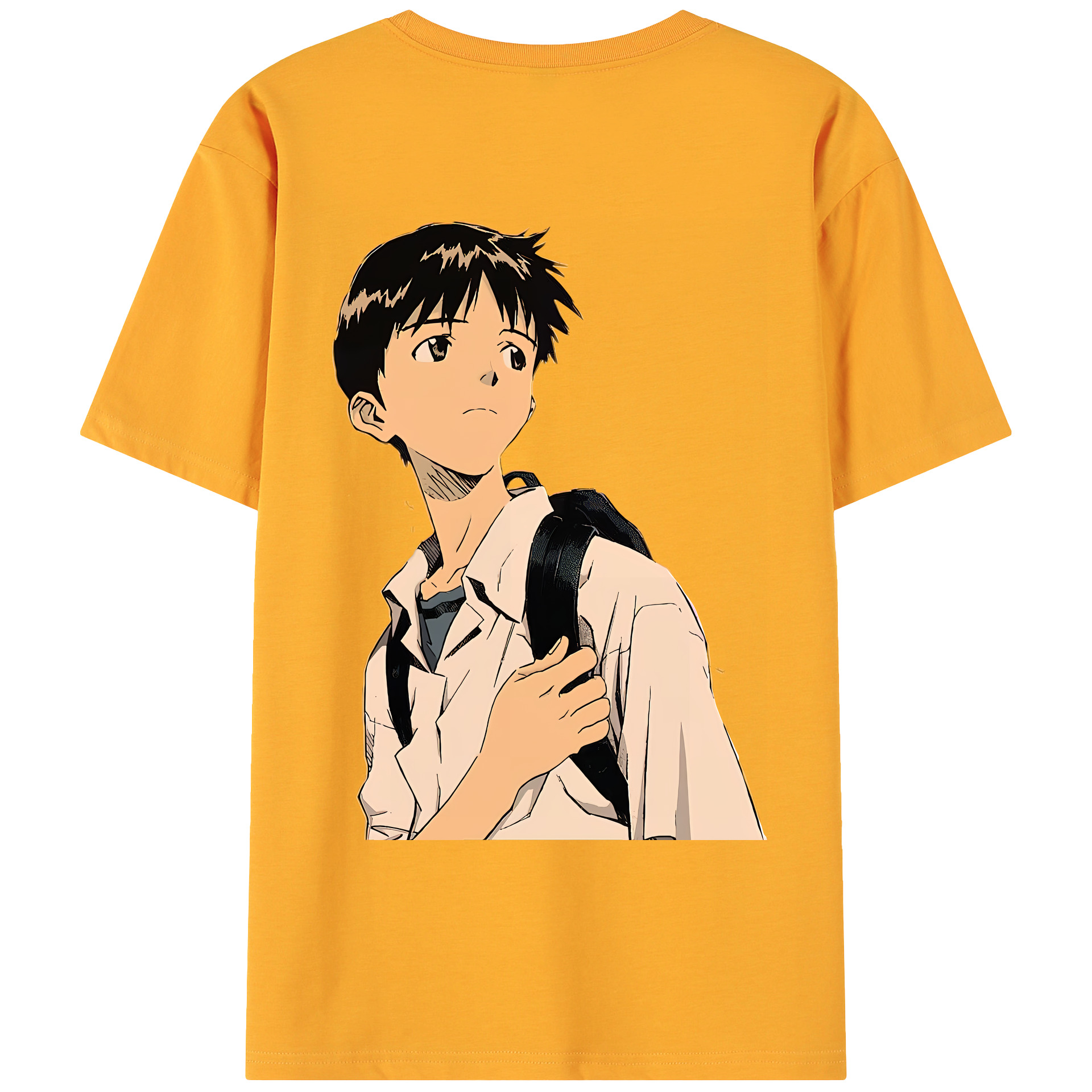 （画像用） EVA 新世紀エヴァンゲリオン 綿100％ メンズ半袖Tシャツ（バックプリント） 通気性