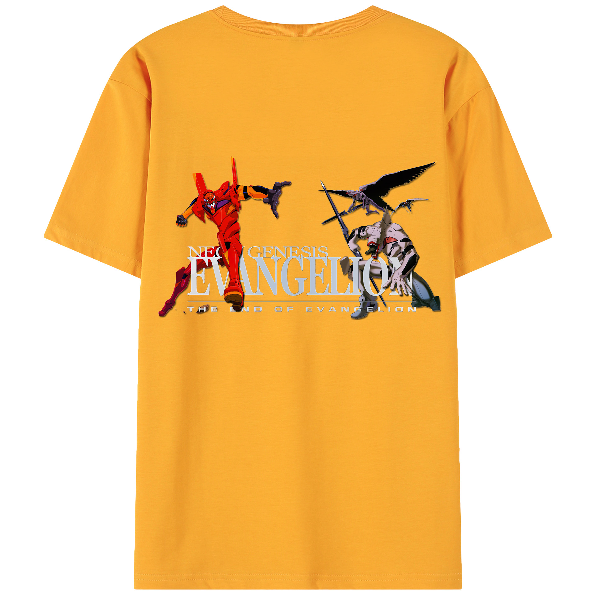 （画像用） EVA 新世紀エヴァンゲリオン 綿100％ メンズ半袖Tシャツ（バックプリント） 通気性