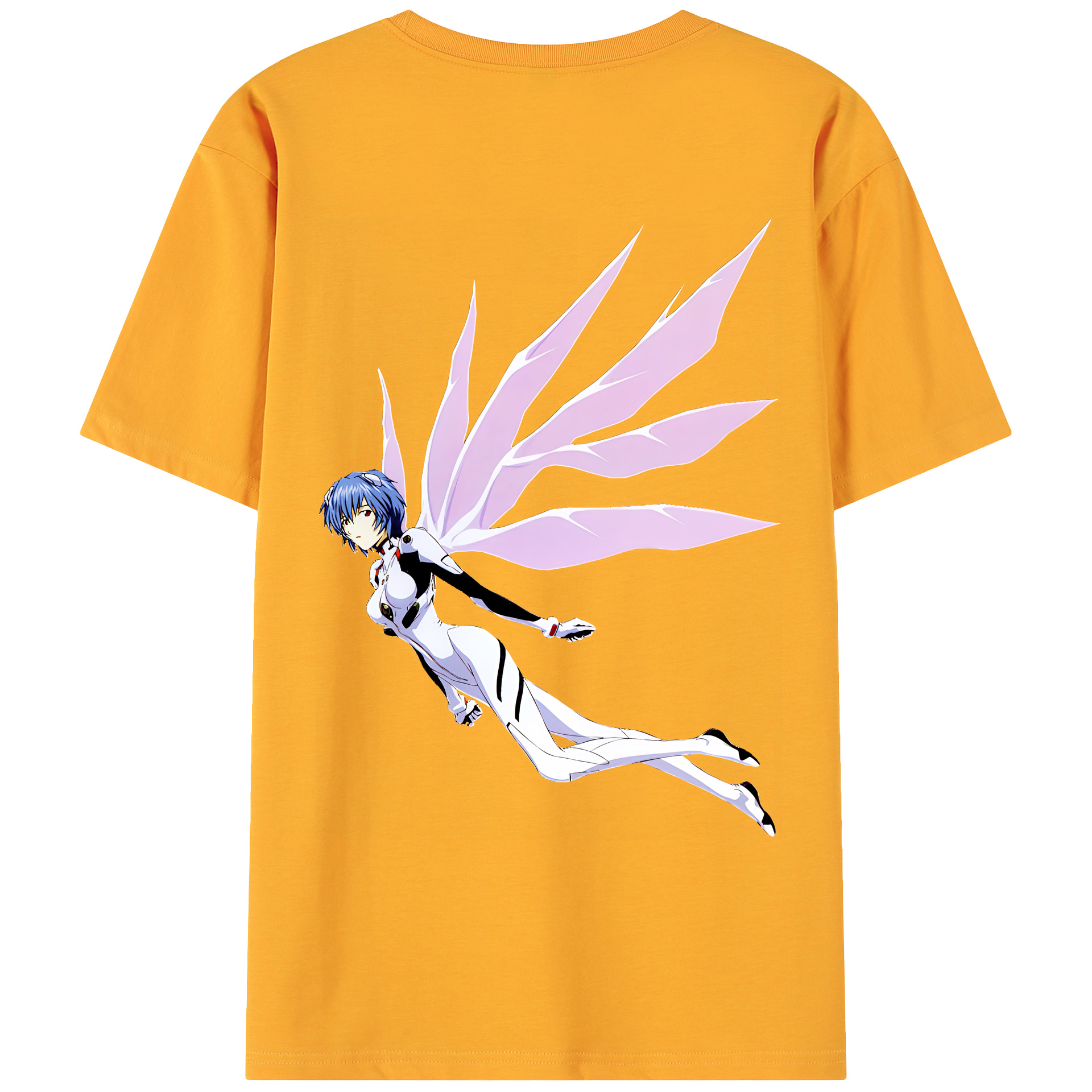 （画像用） EVA 新世紀エヴァンゲリオン 綿100％ メンズ半袖Tシャツ（バックプリント） 通気性