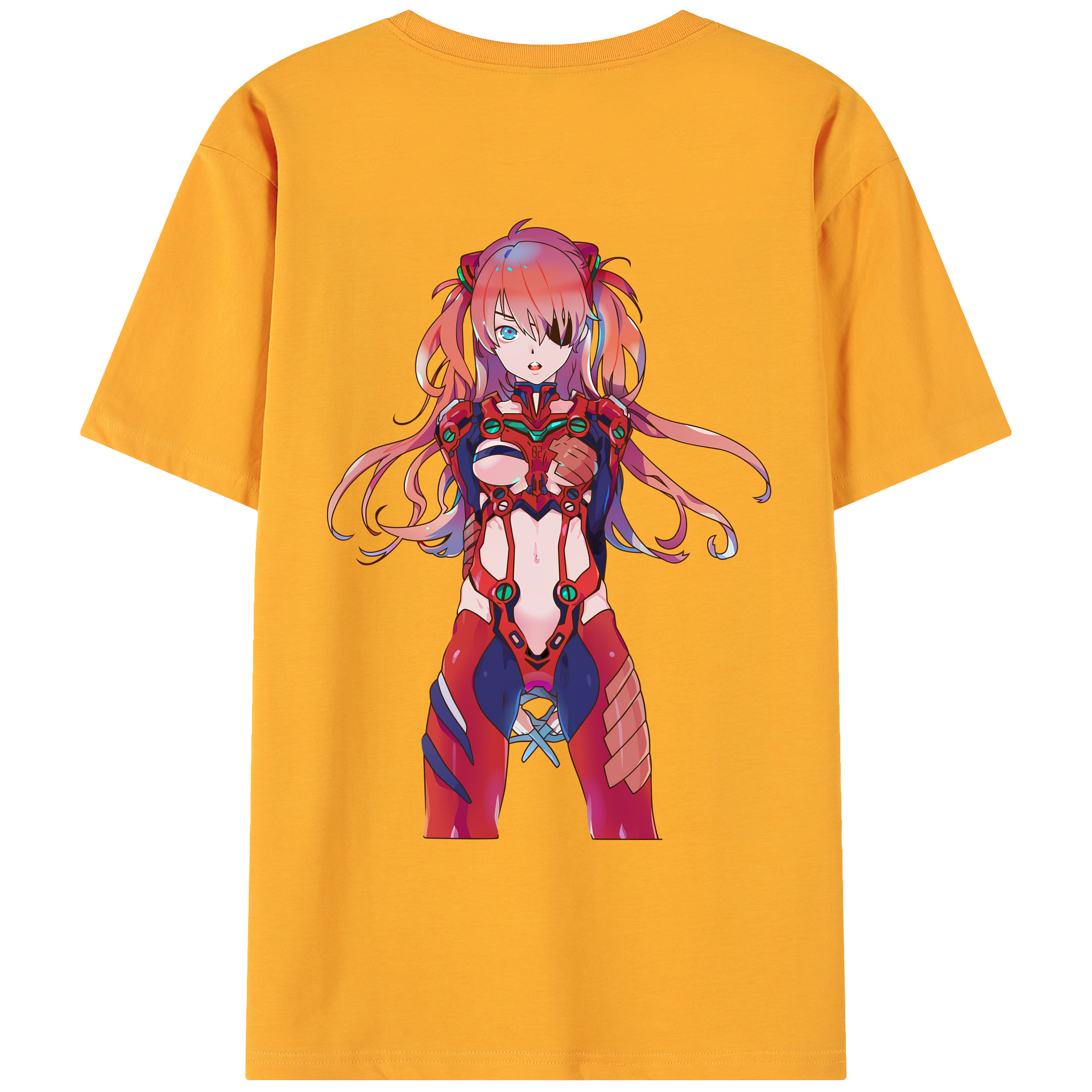 （画像用） EVA 新世紀エヴァンゲリオン 綿100％ メンズ半袖Tシャツ（バックプリント） 通気性