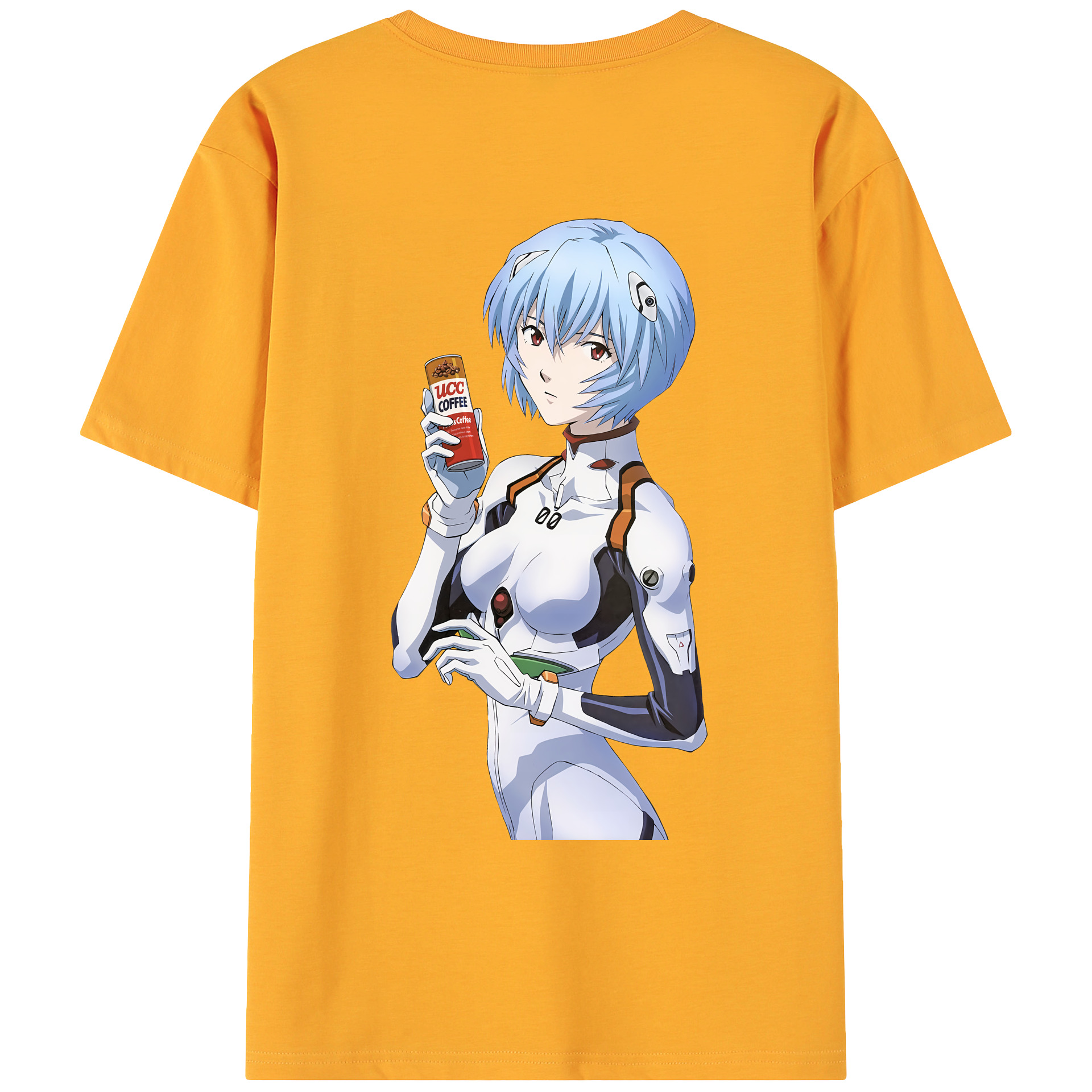 （画像用） EVA 新世紀エヴァンゲリオン 綿100％ メンズ半袖Tシャツ（バックプリント） 通気性
