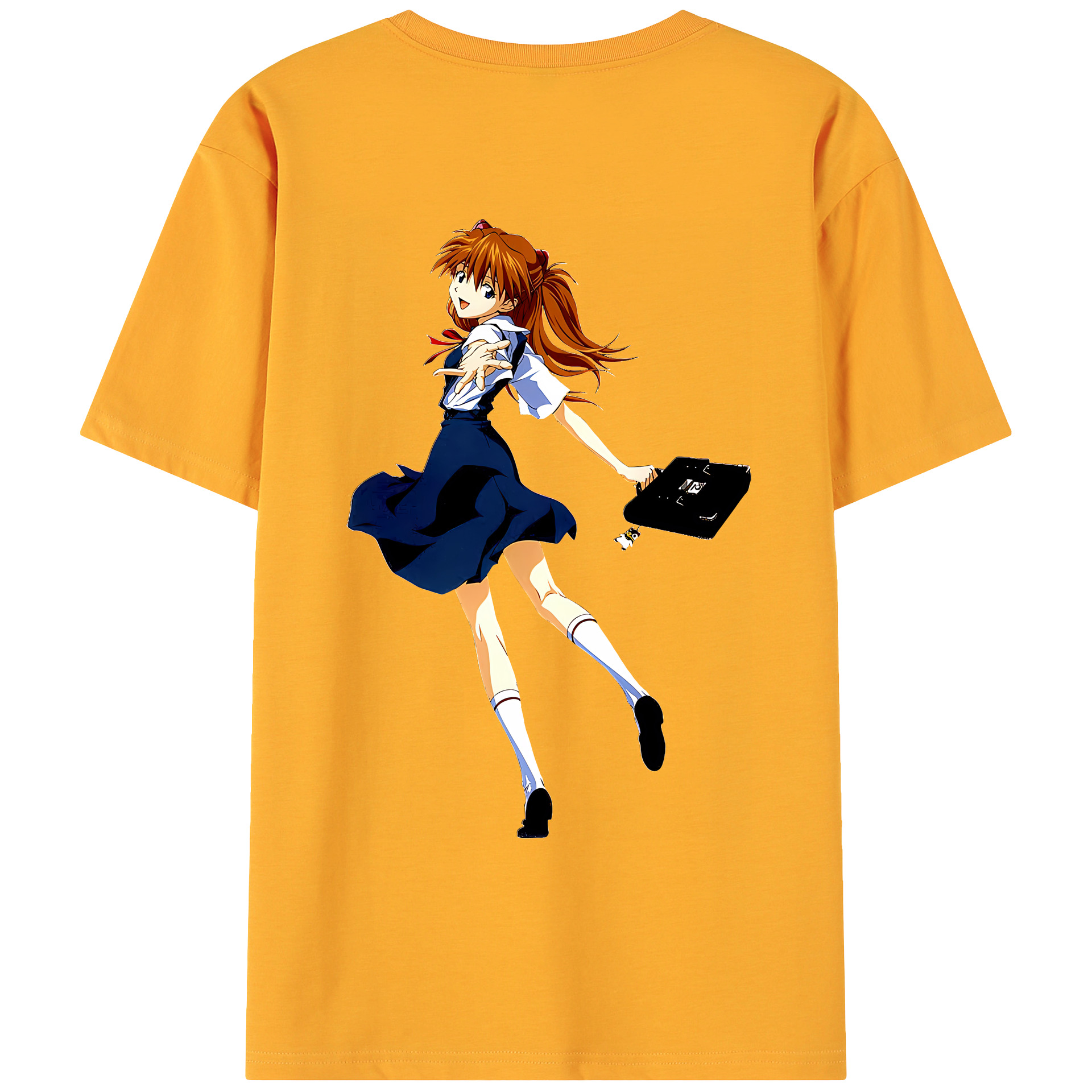 （画像用） EVA 新世紀エヴァンゲリオン 綿100％ メンズ半袖Tシャツ（バックプリント） 通気性