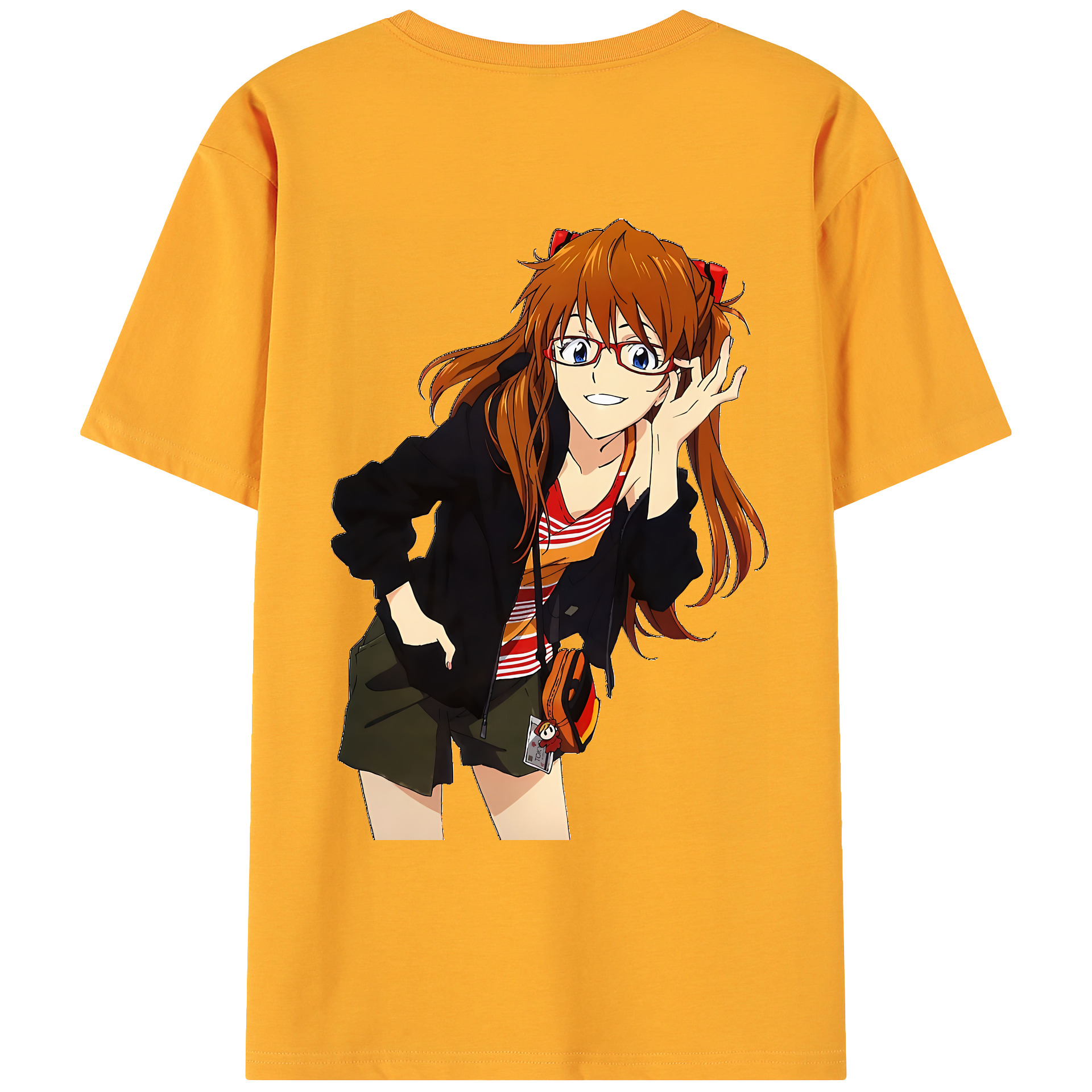 （画像用） EVA 新世紀エヴァンゲリオン 綿100％ メンズ半袖Tシャツ（バックプリント） 通気性