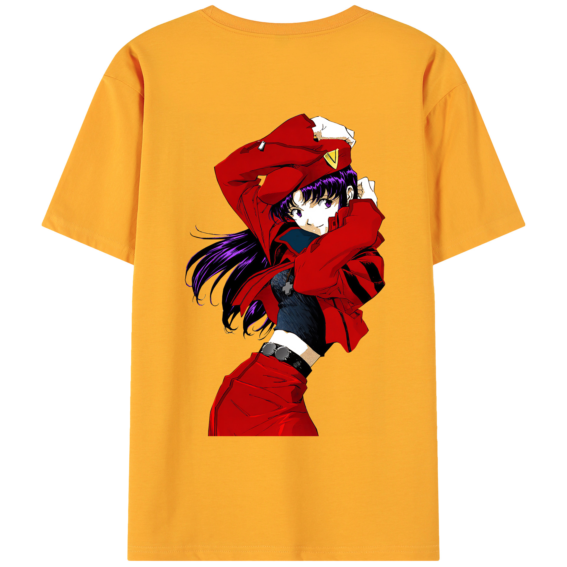（画像用） EVA 新世紀エヴァンゲリオン 綿100％ メンズ半袖Tシャツ（バックプリント） 通気性