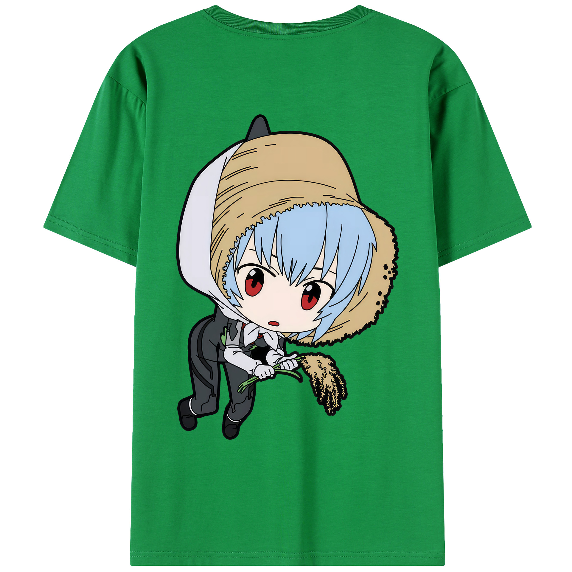 （画像用） EVA 新世紀エヴァンゲリオン 綿100％ メンズ半袖Tシャツ（バックプリント） 通気性