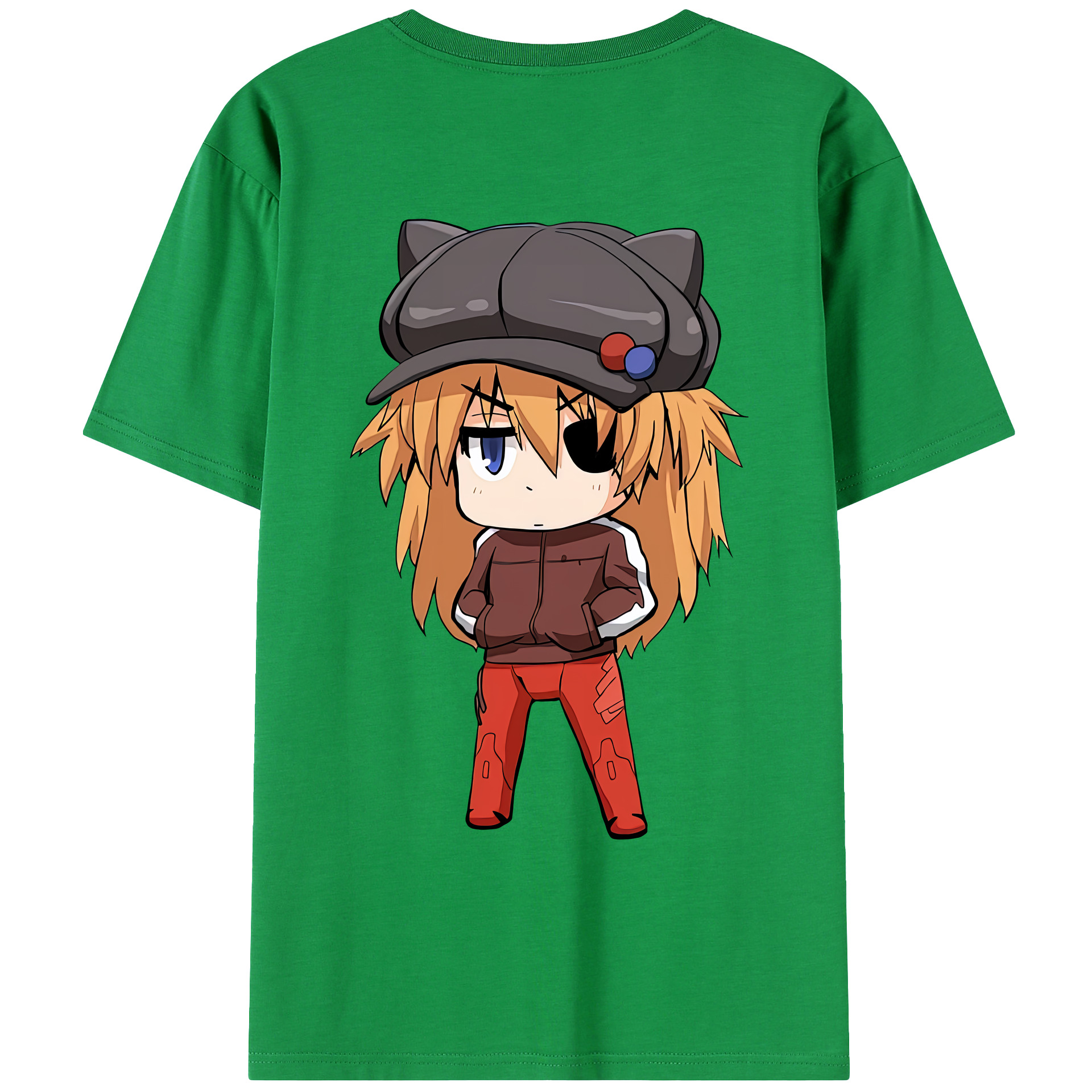 （画像用） EVA 新世紀エヴァンゲリオン 綿100％ メンズ半袖Tシャツ（バックプリント） 通気性