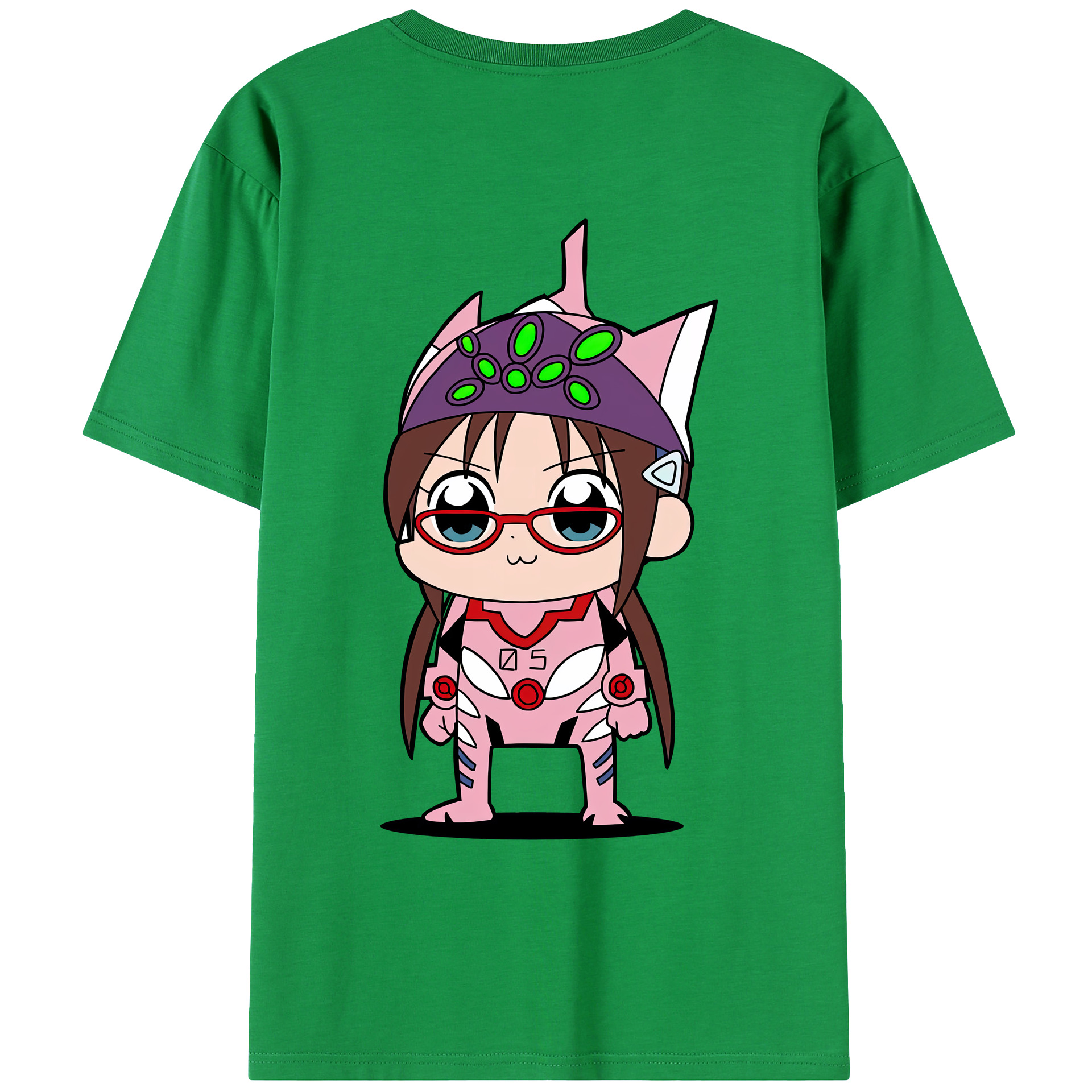 （画像用） EVA 新世紀エヴァンゲリオン 綿100％ メンズ半袖Tシャツ（バックプリント） 通気性