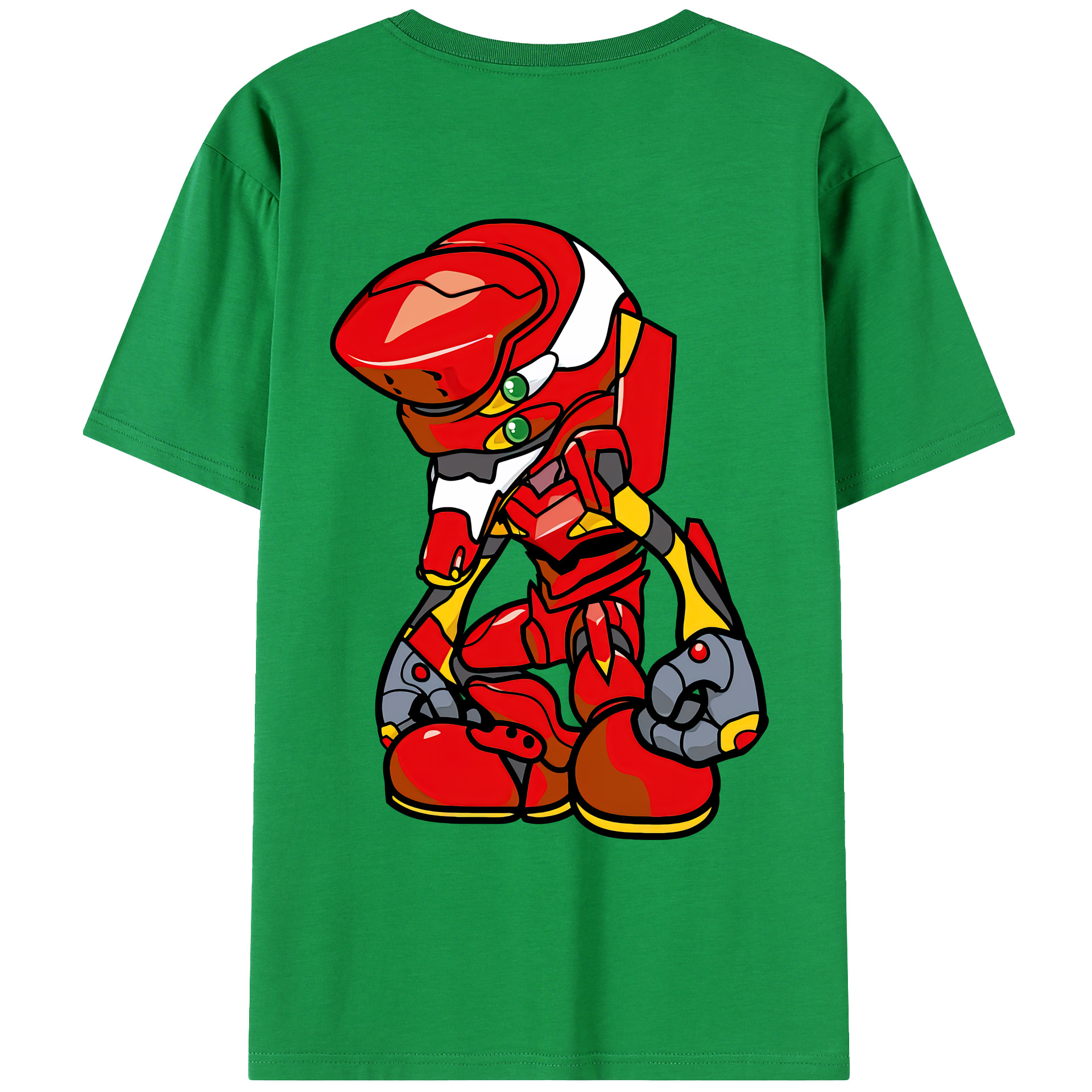 （画像用） EVA 新世紀エヴァンゲリオン 綿100％ メンズ半袖Tシャツ（バックプリント） 通気性
