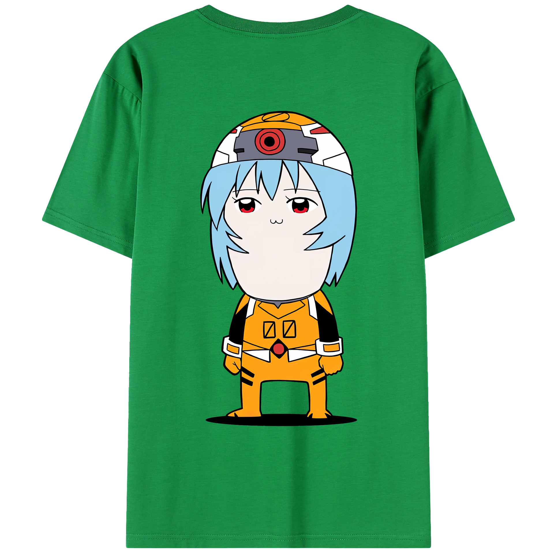 （画像用） EVA 新世紀エヴァンゲリオン 綿100％ メンズ半袖Tシャツ（バックプリント） 通気性