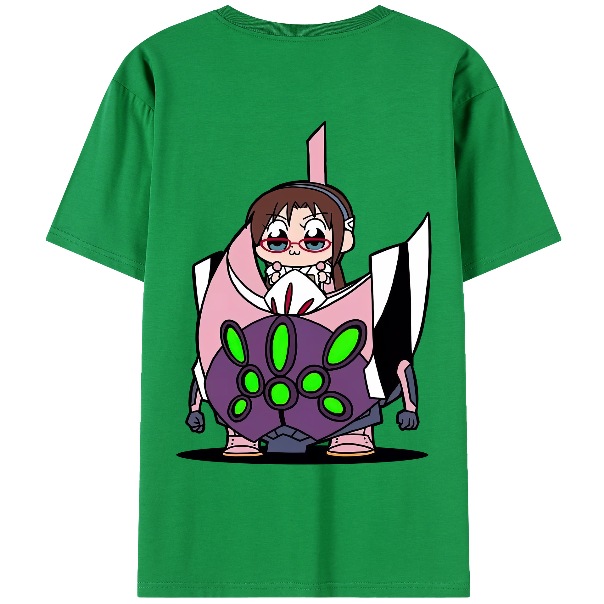 （画像用） EVA 新世紀エヴァンゲリオン 綿100％ メンズ半袖Tシャツ（バックプリント） 通気性