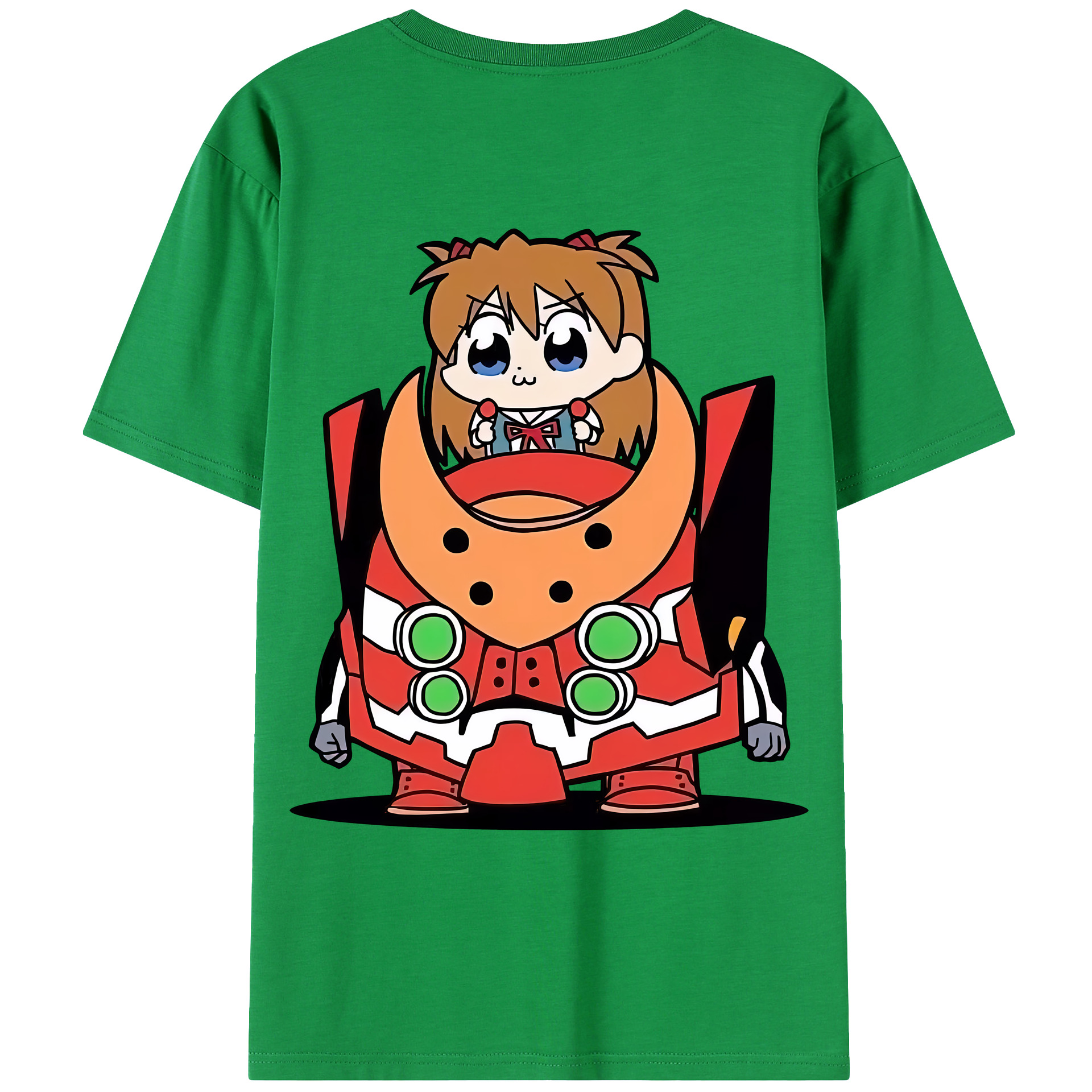 （画像用） EVA 新世紀エヴァンゲリオン 綿100％ メンズ半袖Tシャツ（バックプリント） 通気性