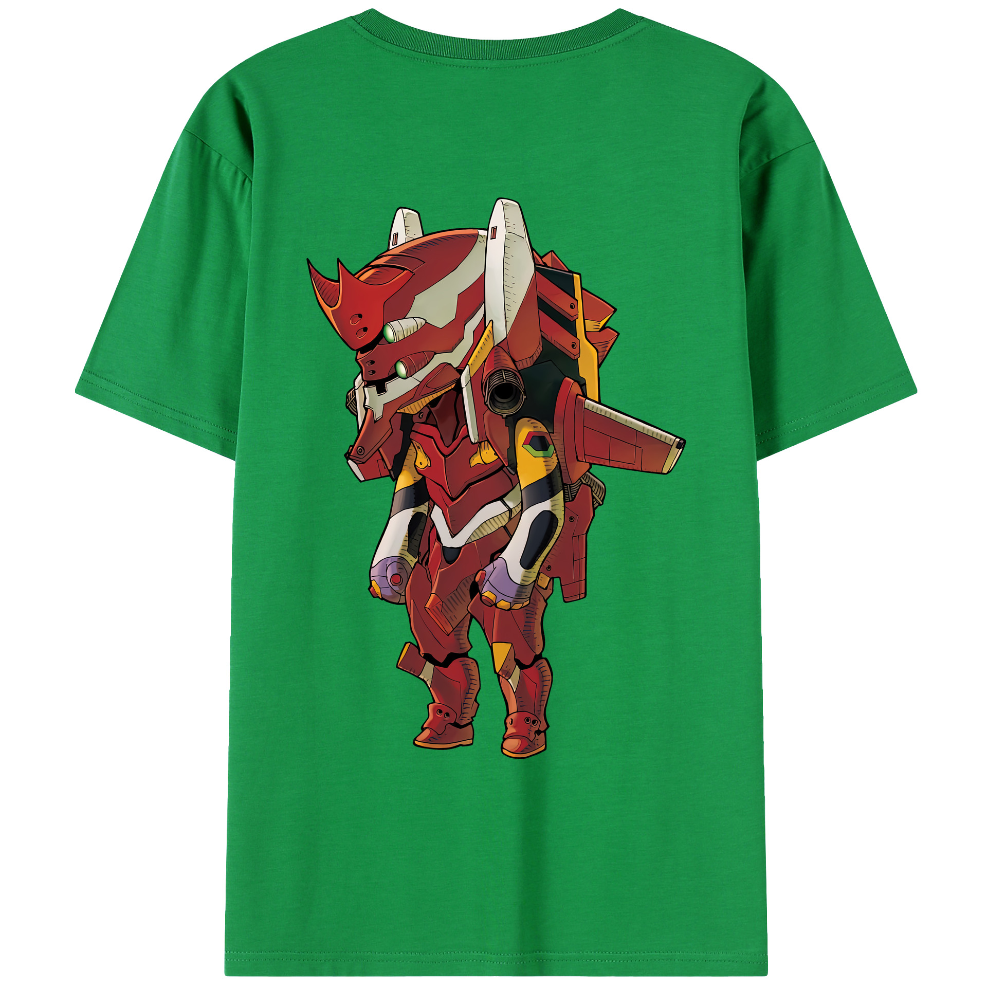 （画像用） EVA 新世紀エヴァンゲリオン 綿100％ メンズ半袖Tシャツ（バックプリント） 通気性