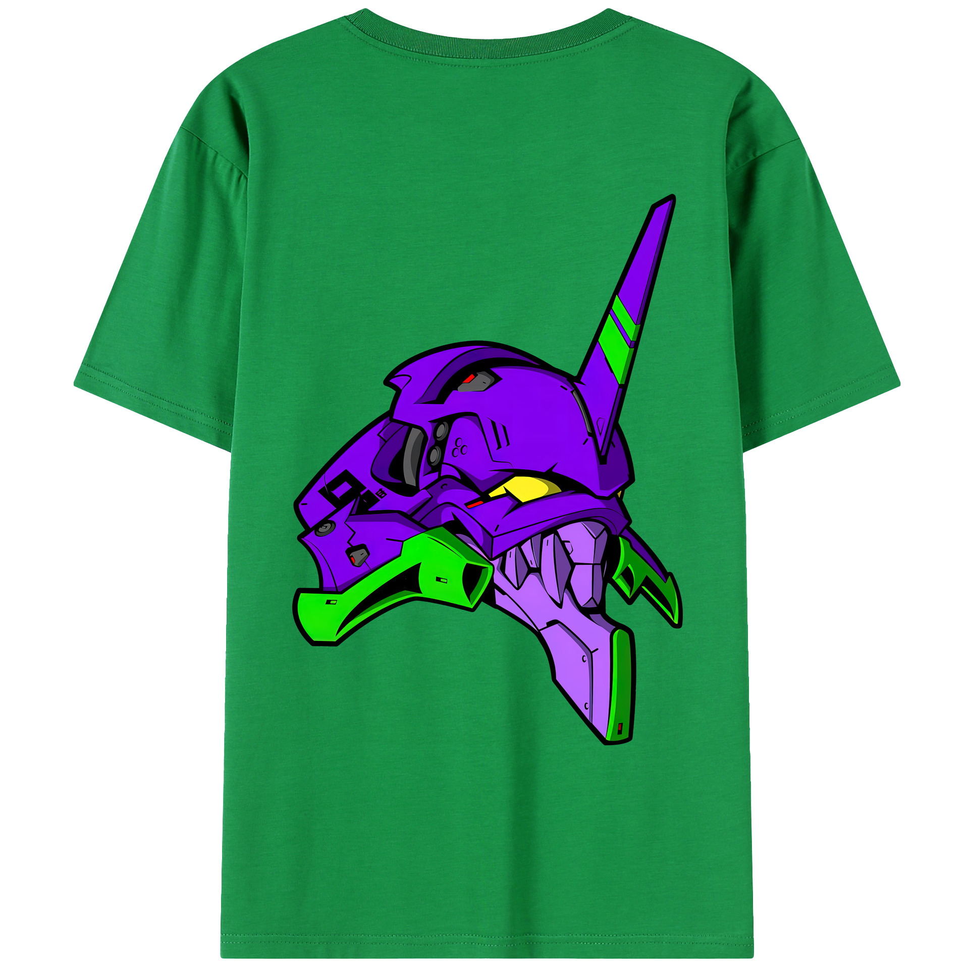 （画像用） EVA 新世紀エヴァンゲリオン 綿100％ メンズ半袖Tシャツ（バックプリント） 通気性