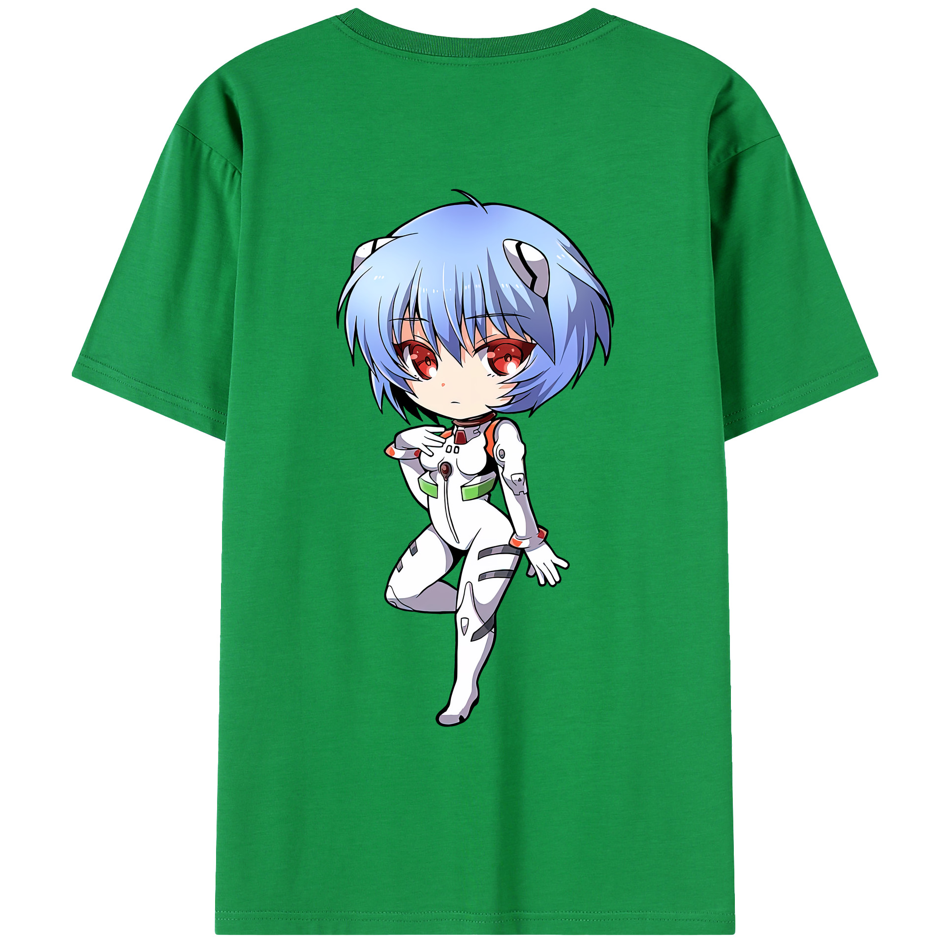 （画像用） EVA 新世紀エヴァンゲリオン 綿100％ メンズ半袖Tシャツ（バックプリント） 通気性