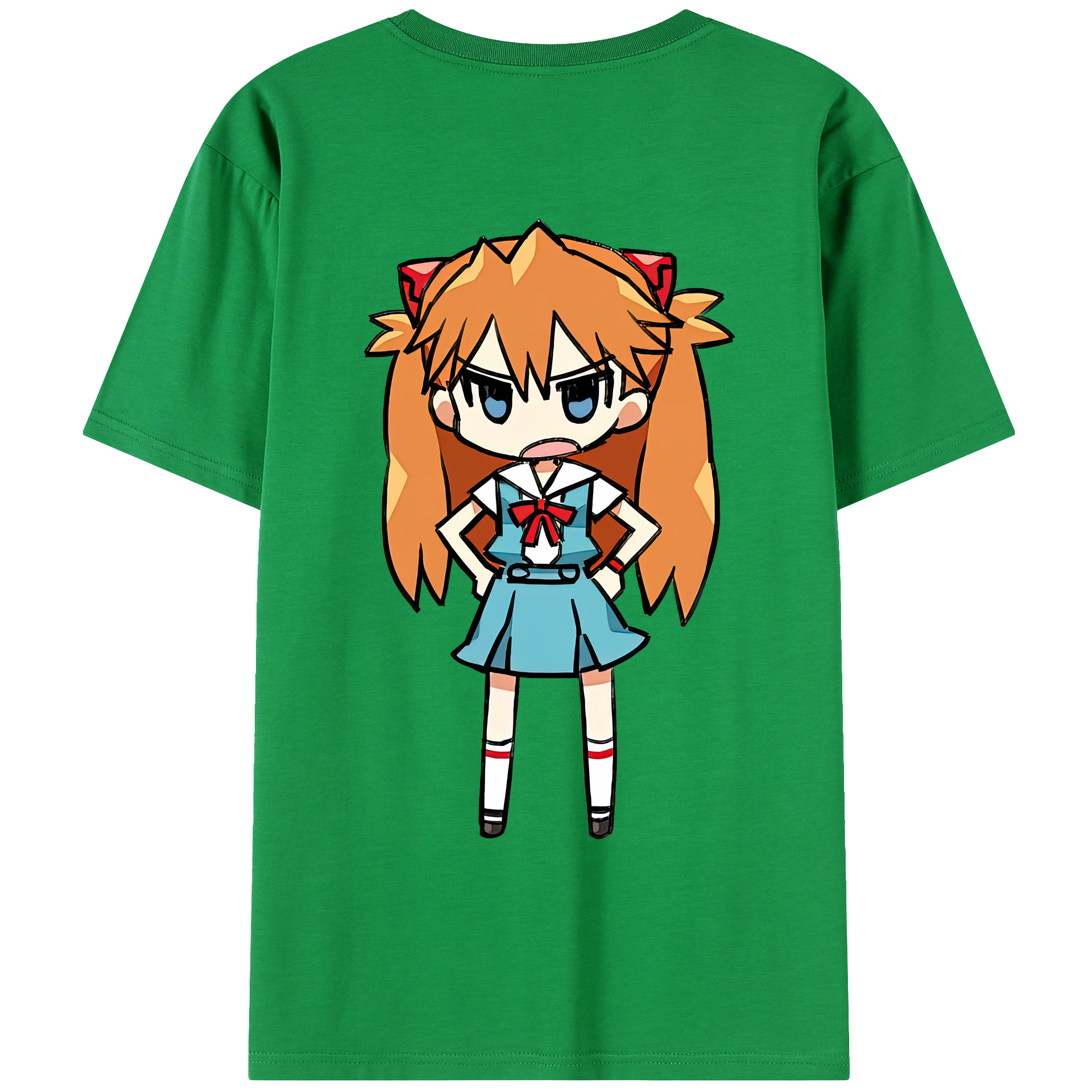 （画像用） EVA 新世紀エヴァンゲリオン 綿100％ メンズ半袖Tシャツ（バックプリント） 通気性