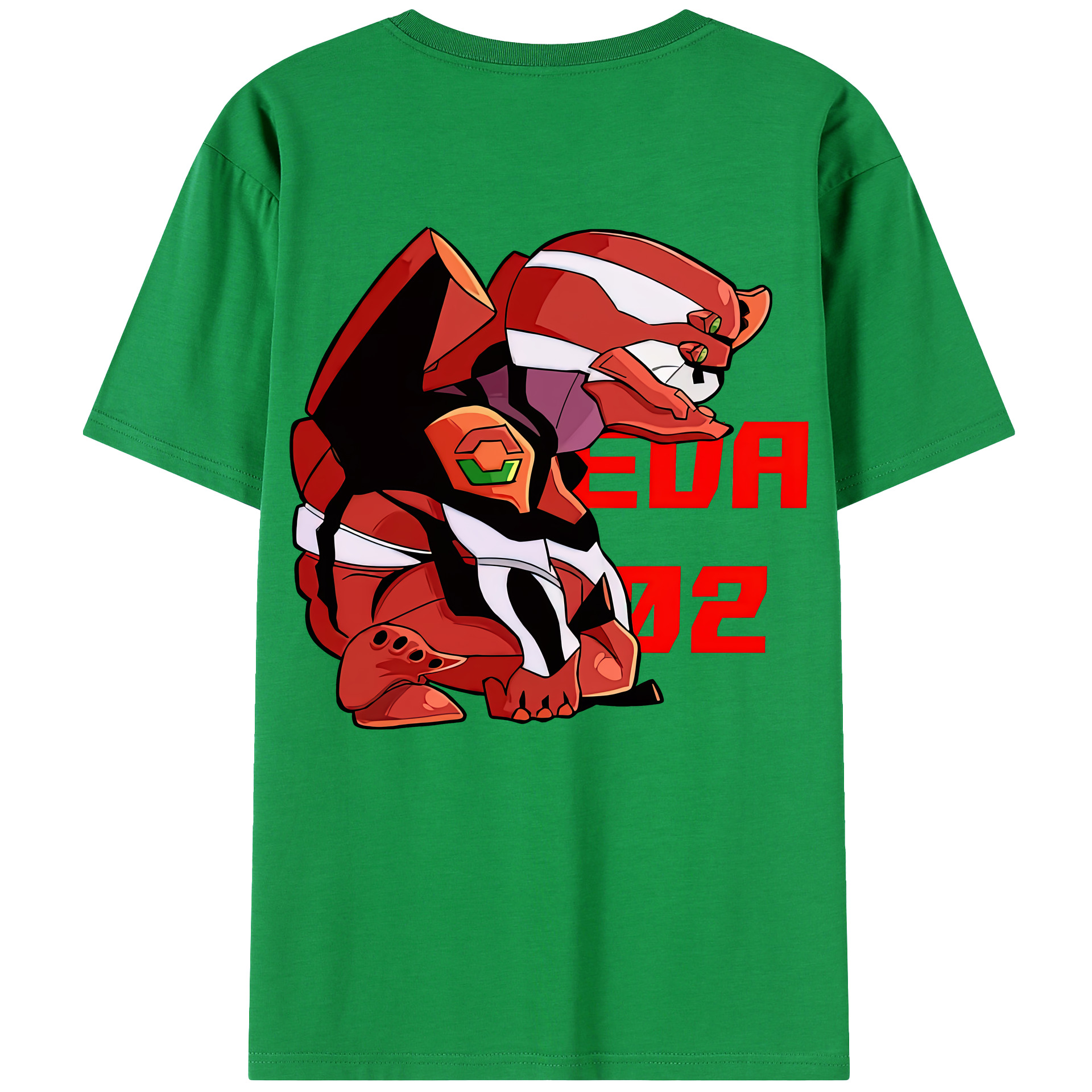 （画像用） EVA 新世紀エヴァンゲリオン 綿100％ メンズ半袖Tシャツ（バックプリント） 通気性