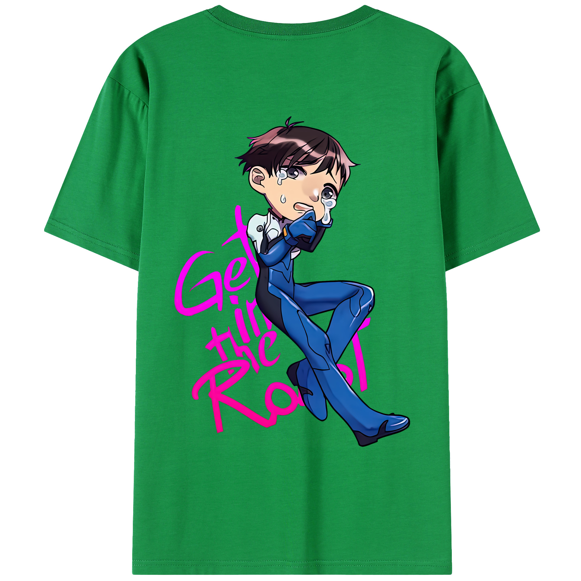 （画像用） EVA 新世紀エヴァンゲリオン 綿100％ メンズ半袖Tシャツ（バックプリント） 通気性