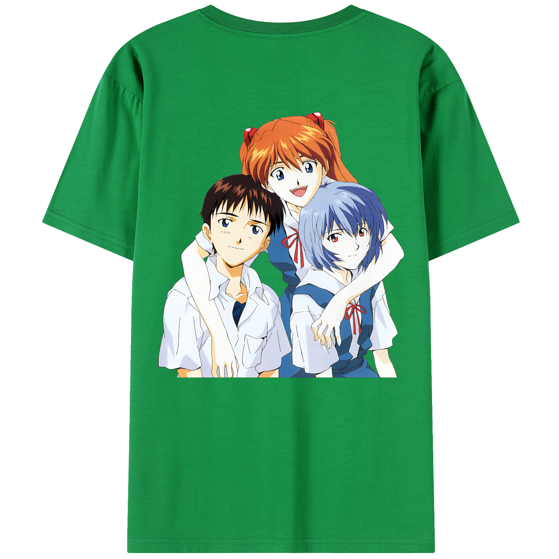 （画像用） EVA 新世紀エヴァンゲリオン 綿100％ メンズ半袖Tシャツ（バックプリント） 通気性