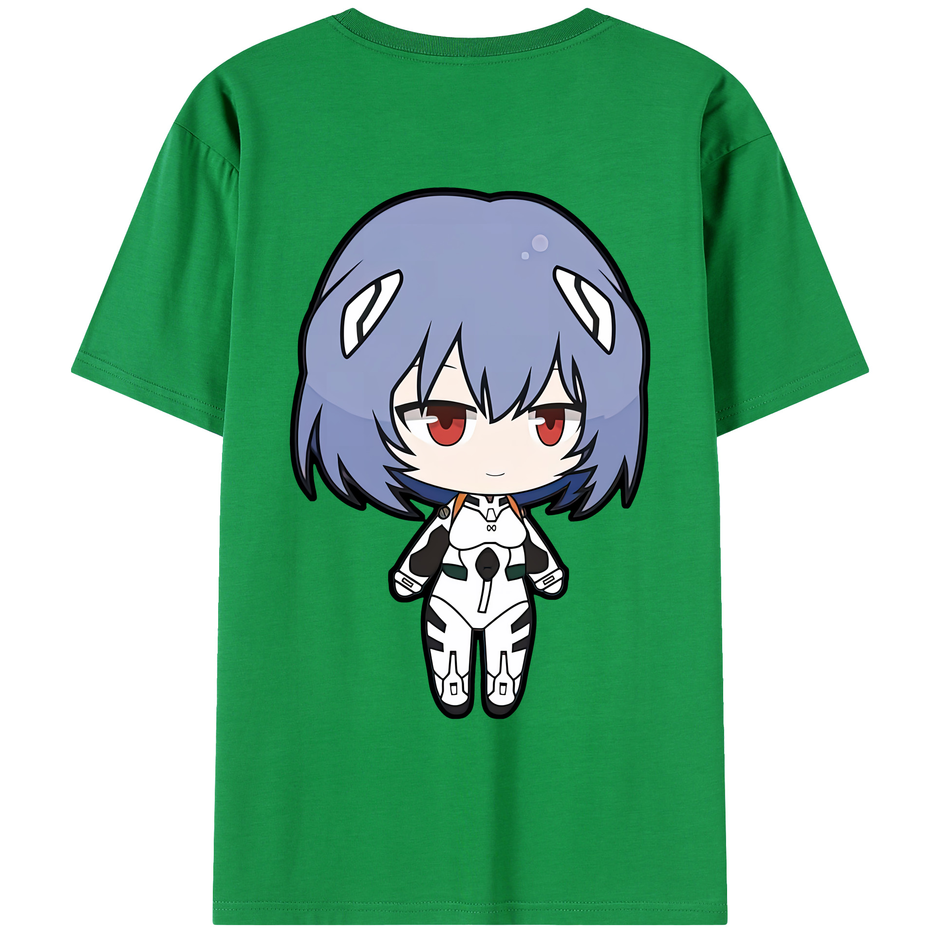 （画像用） EVA 新世紀エヴァンゲリオン 綿100％ メンズ半袖Tシャツ（バックプリント） 通気性