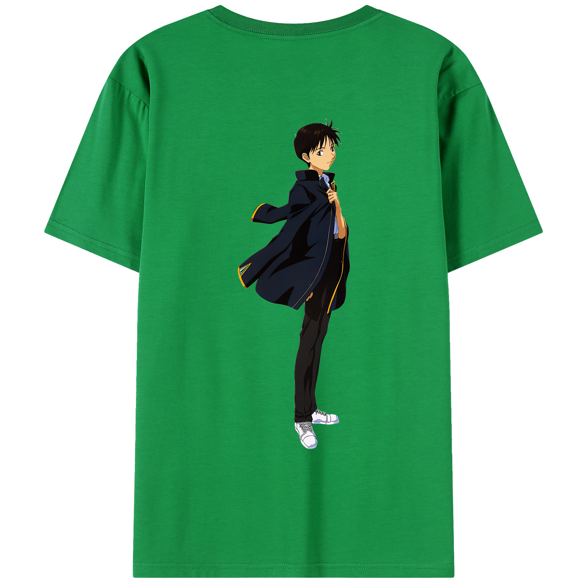 （画像用） EVA 新世紀エヴァンゲリオン 綿100％ メンズ半袖Tシャツ（バックプリント） 通気性