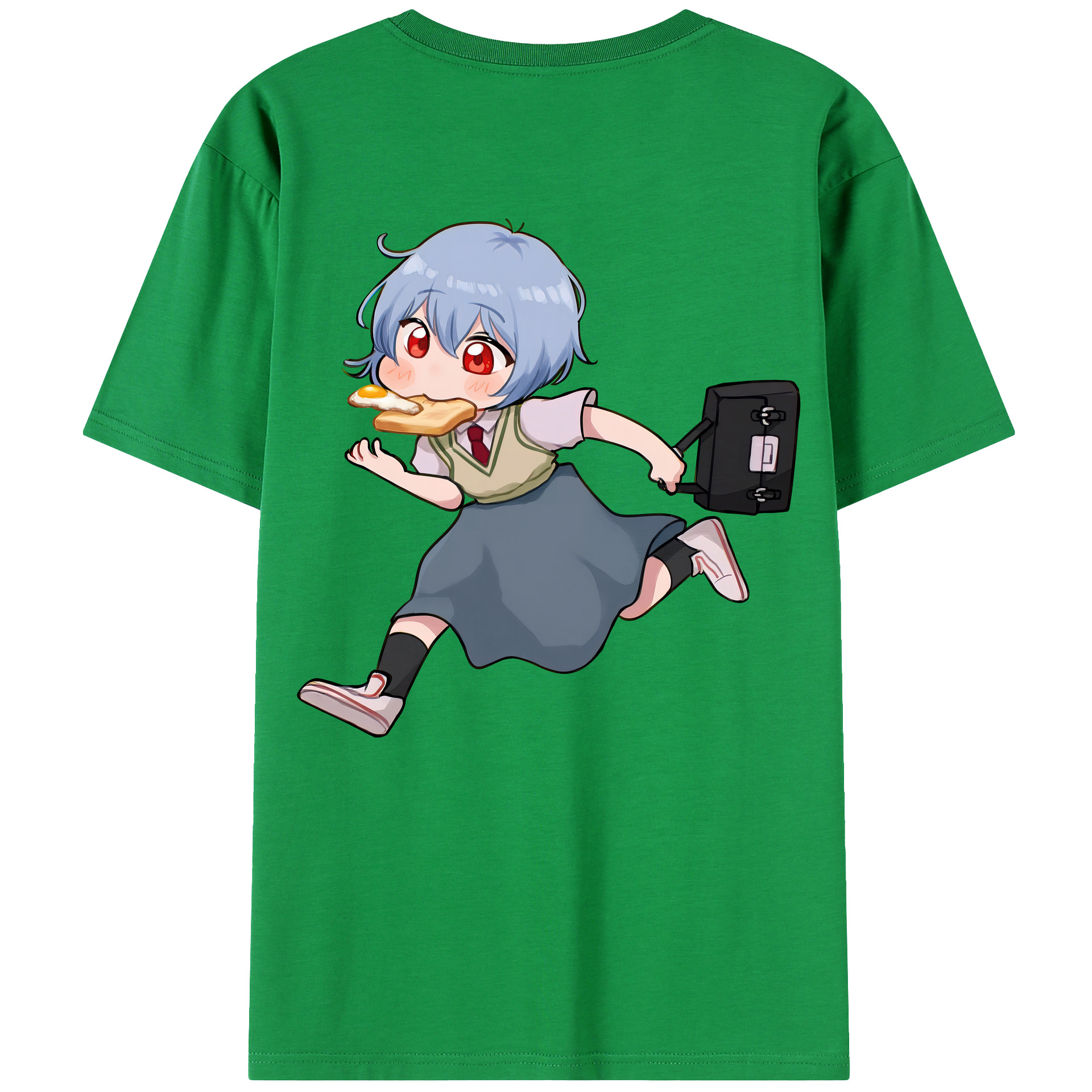 （画像用） EVA 新世紀エヴァンゲリオン 綿100％ メンズ半袖Tシャツ（バックプリント） 通気性