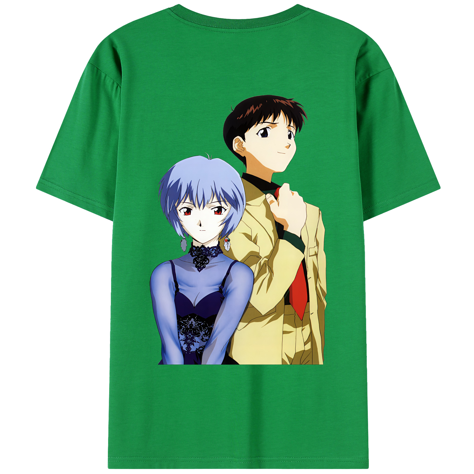 （画像用） EVA 新世紀エヴァンゲリオン 綿100％ メンズ半袖Tシャツ（バックプリント） 通気性