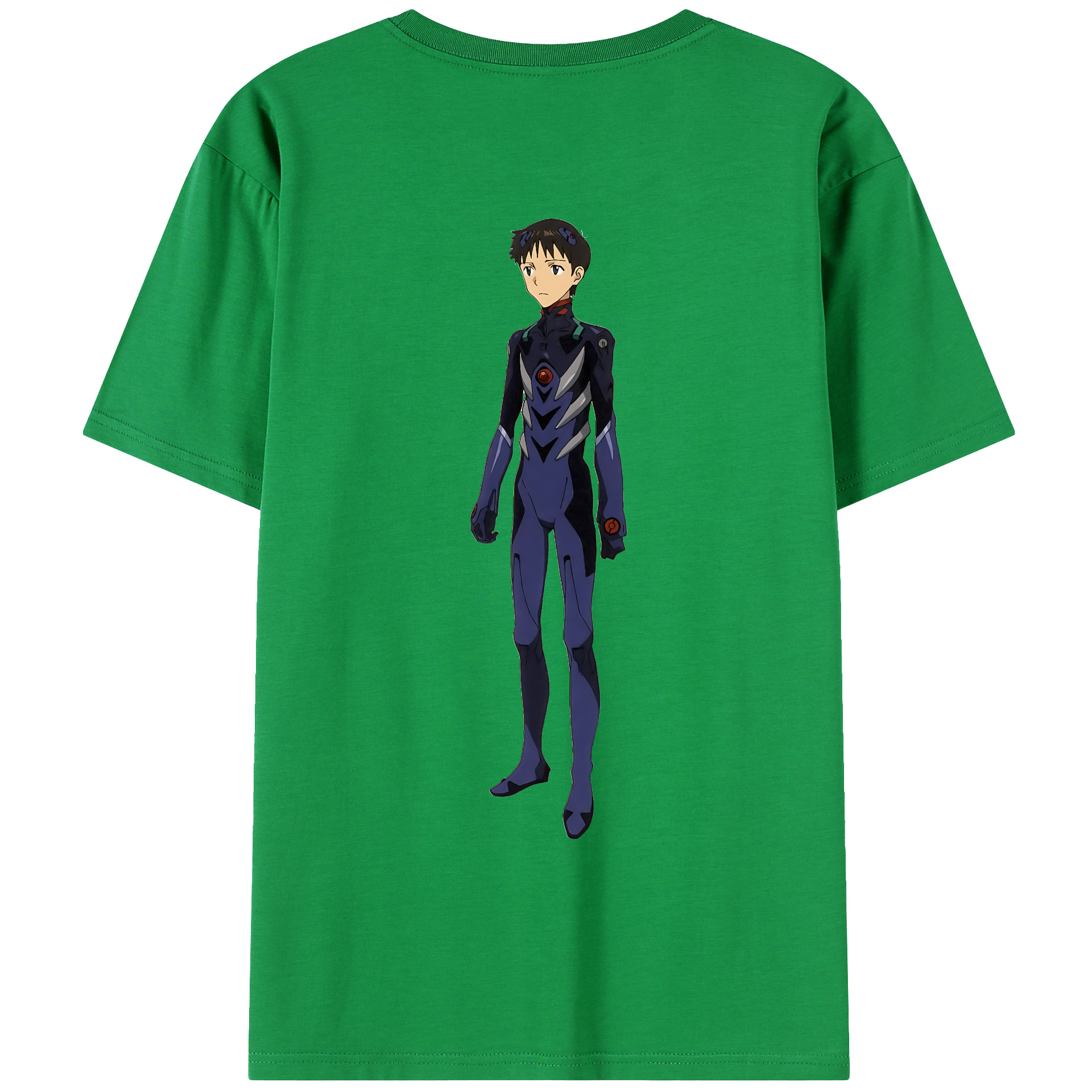 （画像用） EVA 新世紀エヴァンゲリオン 綿100％ メンズ半袖Tシャツ（バックプリント） 通気性