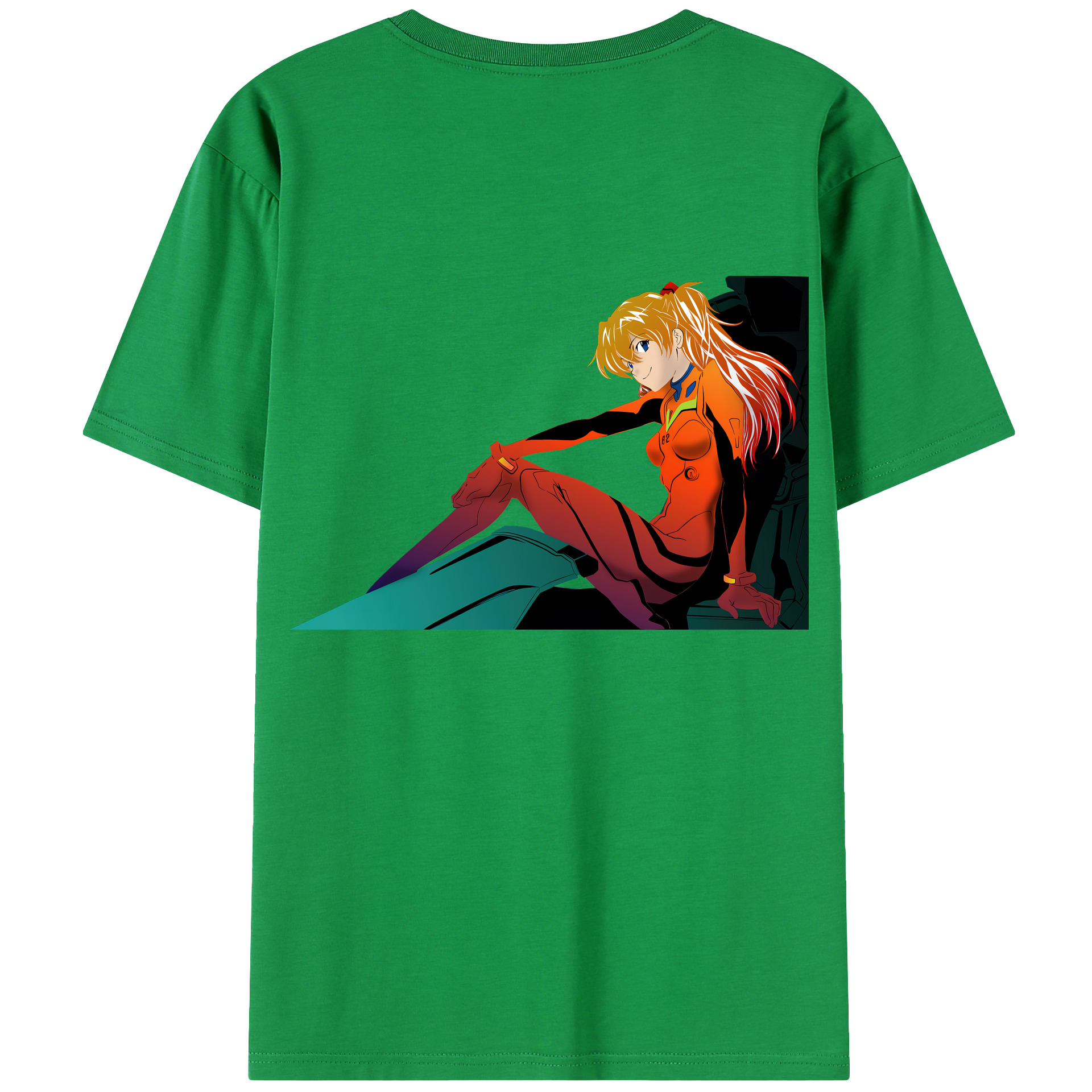 （画像用） EVA 新世紀エヴァンゲリオン 綿100％ メンズ半袖Tシャツ（バックプリント） 通気性