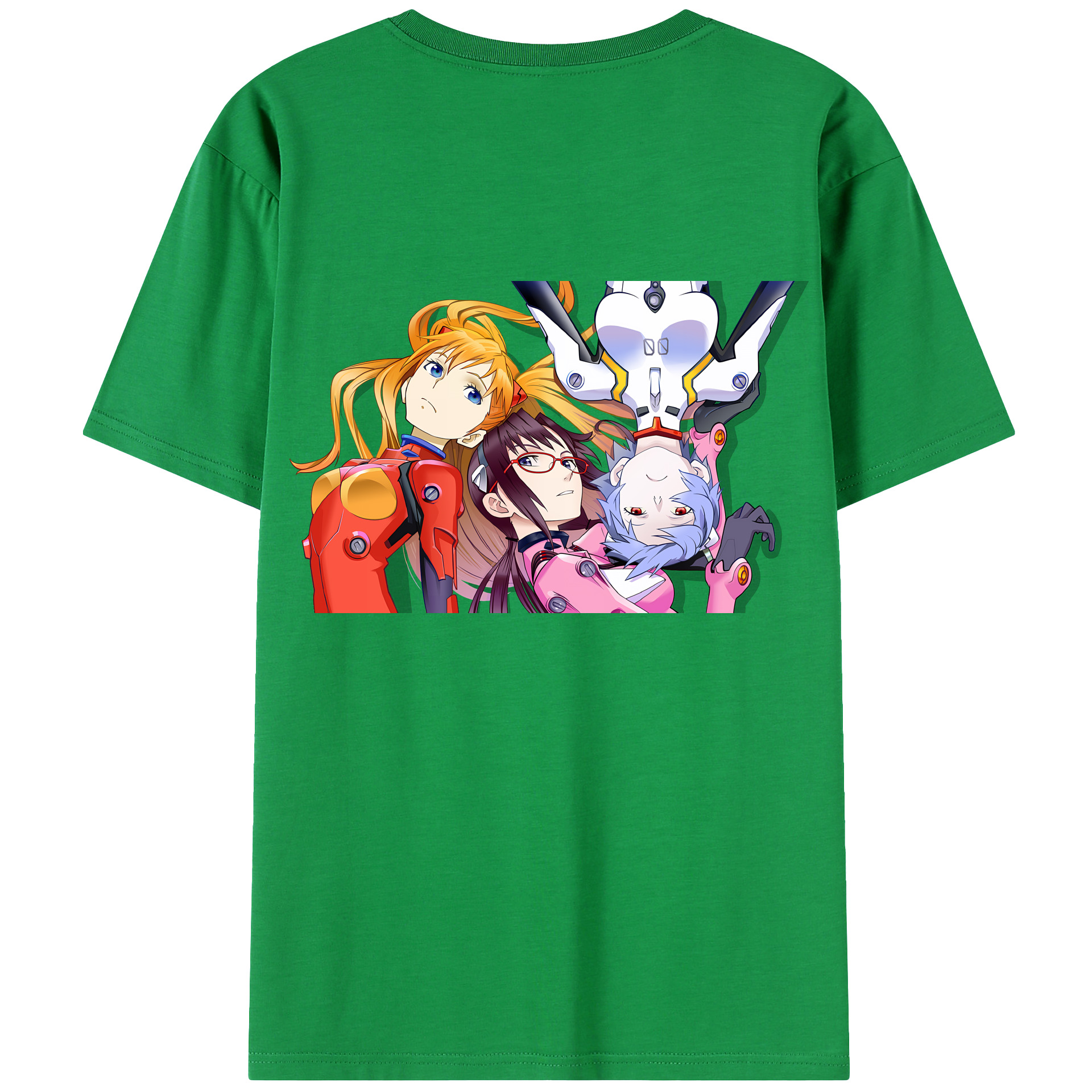 （画像用） EVA 新世紀エヴァンゲリオン 綿100％ メンズ半袖Tシャツ（バックプリント） 通気性