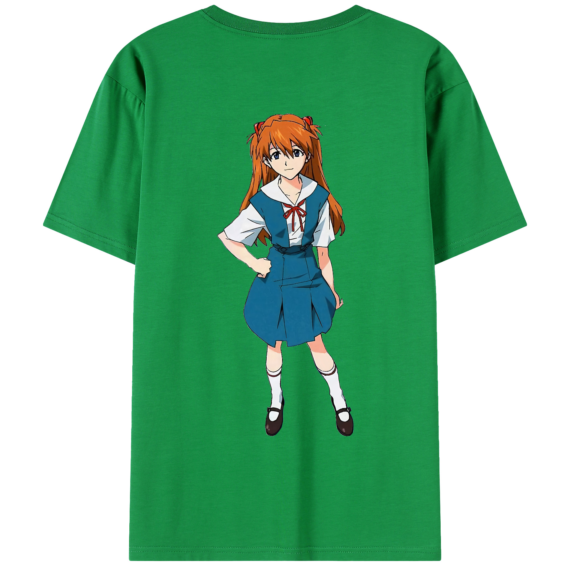 （画像用） EVA 新世紀エヴァンゲリオン 綿100％ メンズ半袖Tシャツ（バックプリント） 通気性
