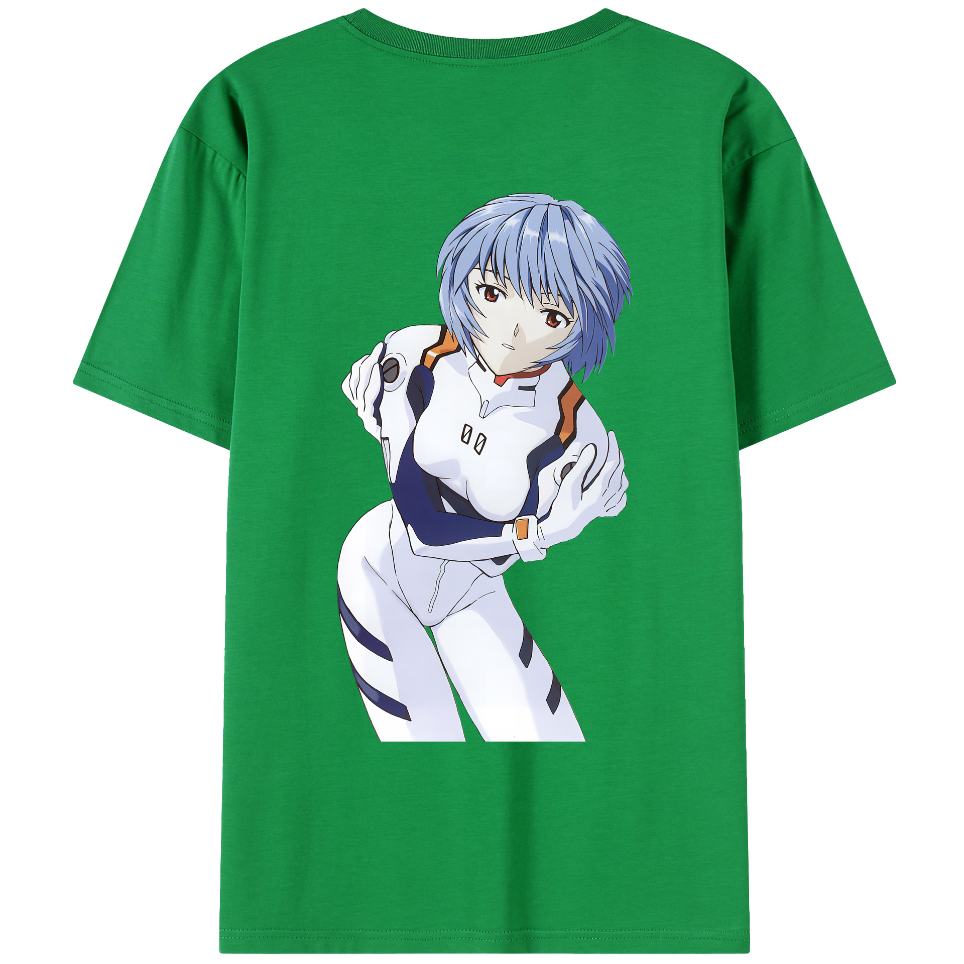 （画像用） EVA 新世紀エヴァンゲリオン 綿100％ メンズ半袖Tシャツ（バックプリント） 通気性