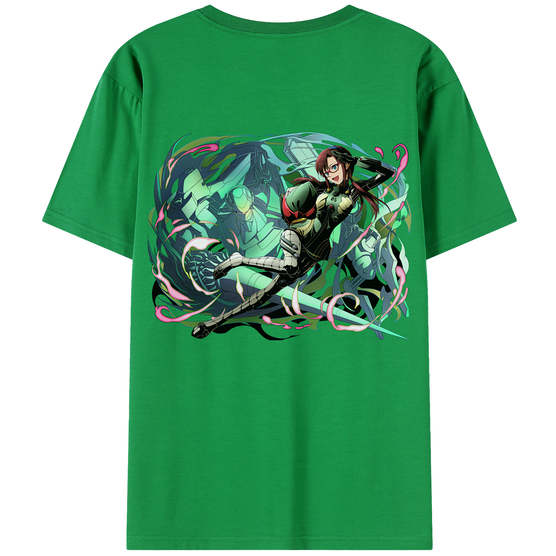 （画像用） EVA 新世紀エヴァンゲリオン 綿100％ メンズ半袖Tシャツ（バックプリント） 通気性