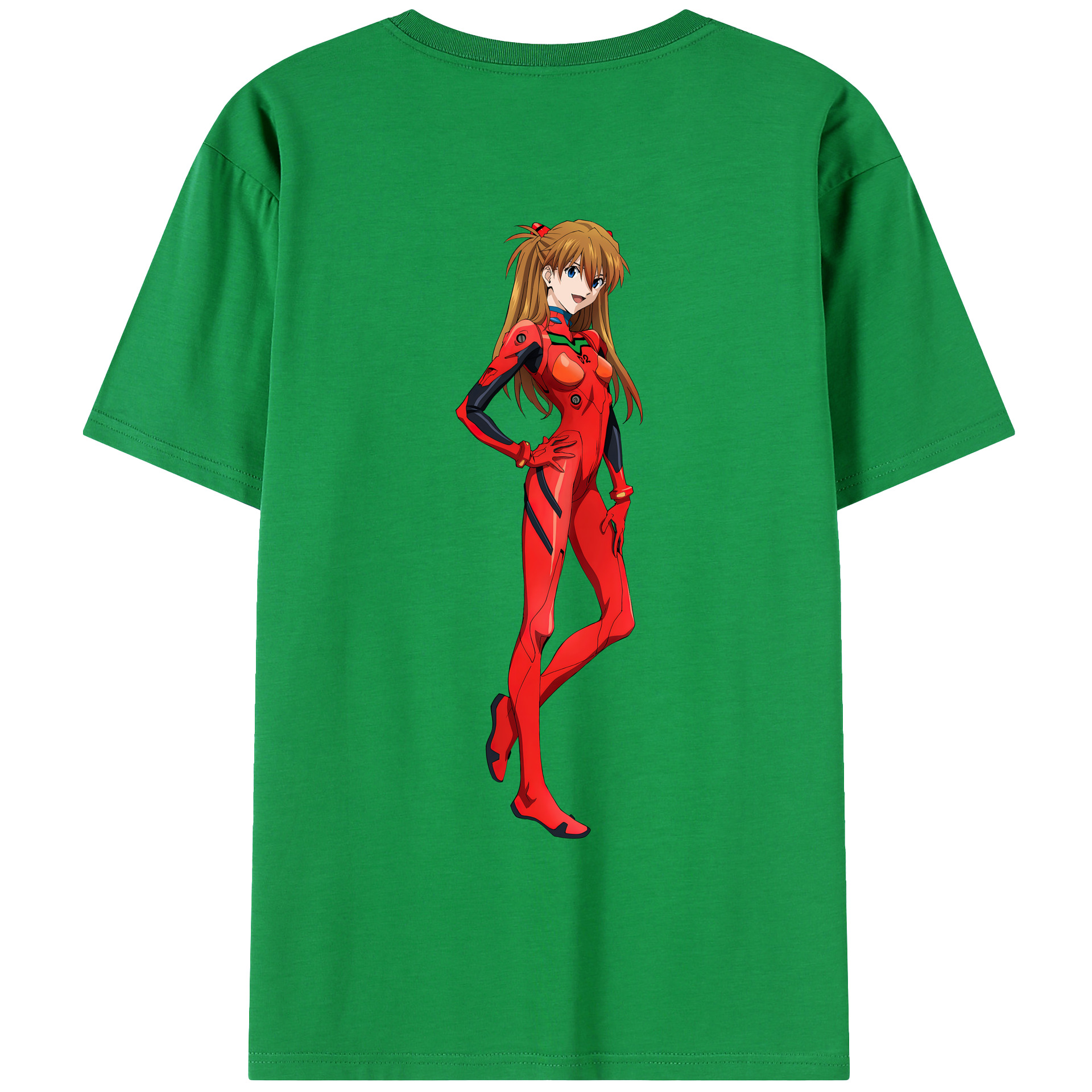 （画像用） EVA 新世紀エヴァンゲリオン 綿100％ メンズ半袖Tシャツ（バックプリント） 通気性