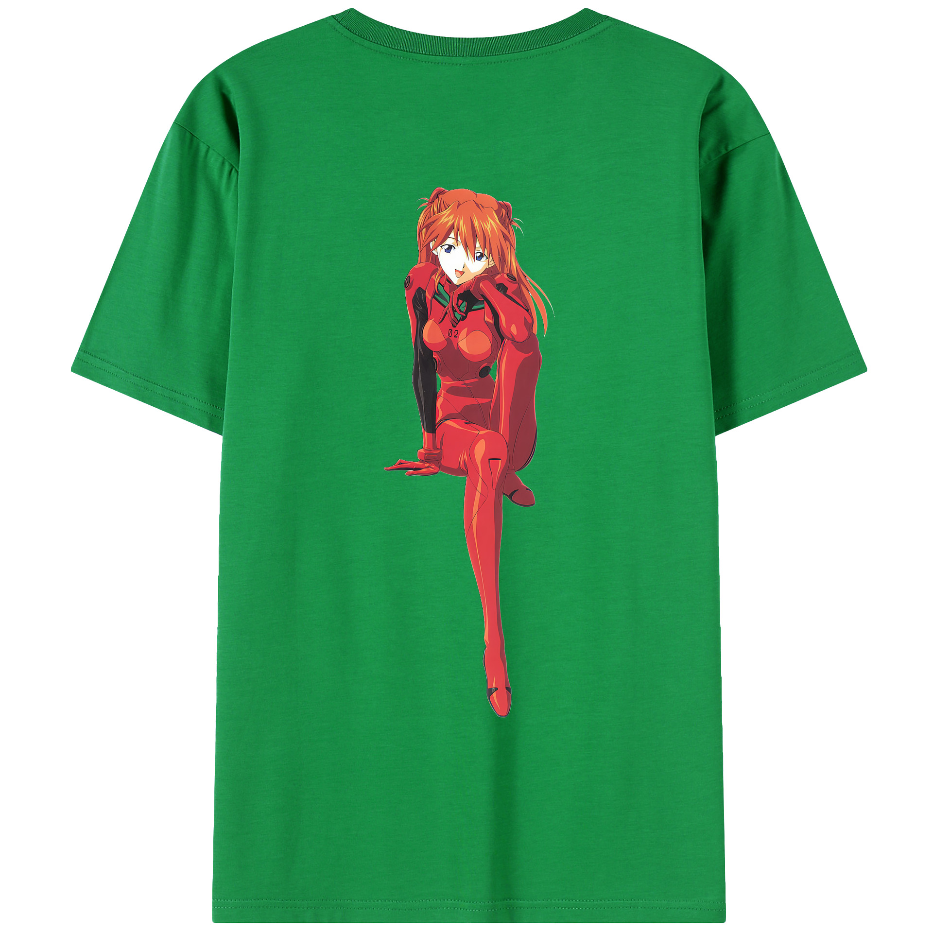（画像用） EVA 新世紀エヴァンゲリオン 綿100％ メンズ半袖Tシャツ（バックプリント） 通気性