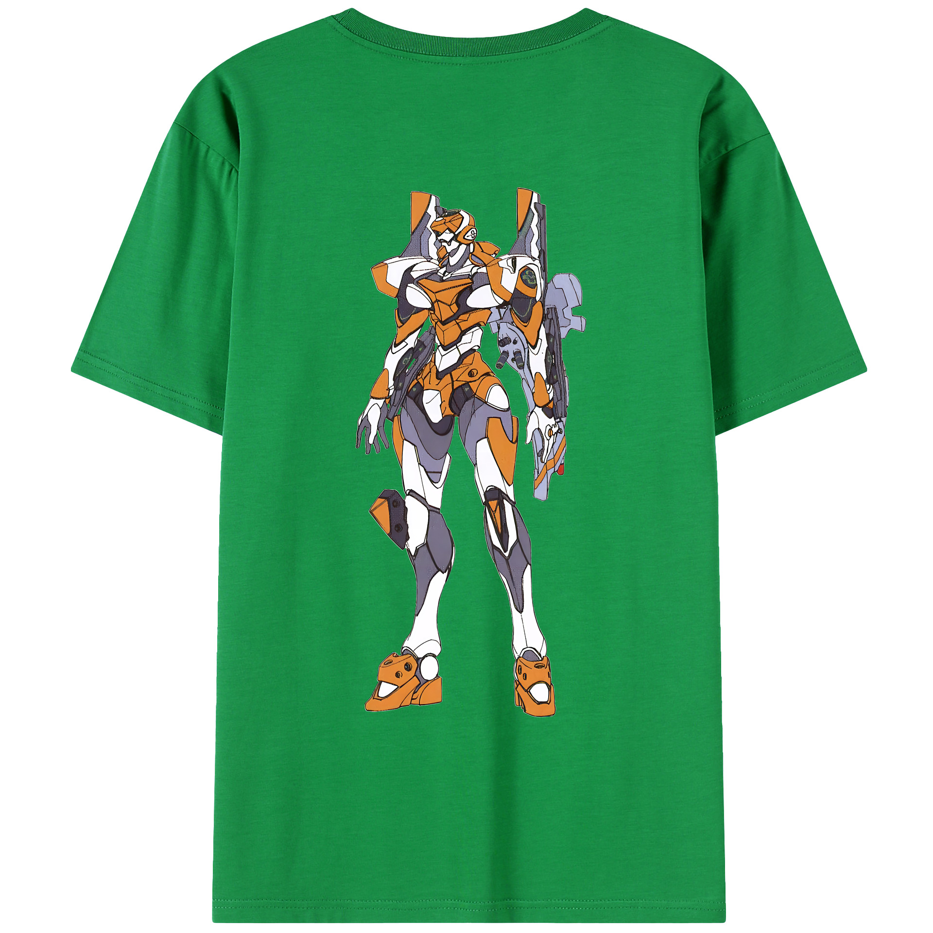 （画像用） EVA 新世紀エヴァンゲリオン 綿100％ メンズ半袖Tシャツ（バックプリント） 通気性