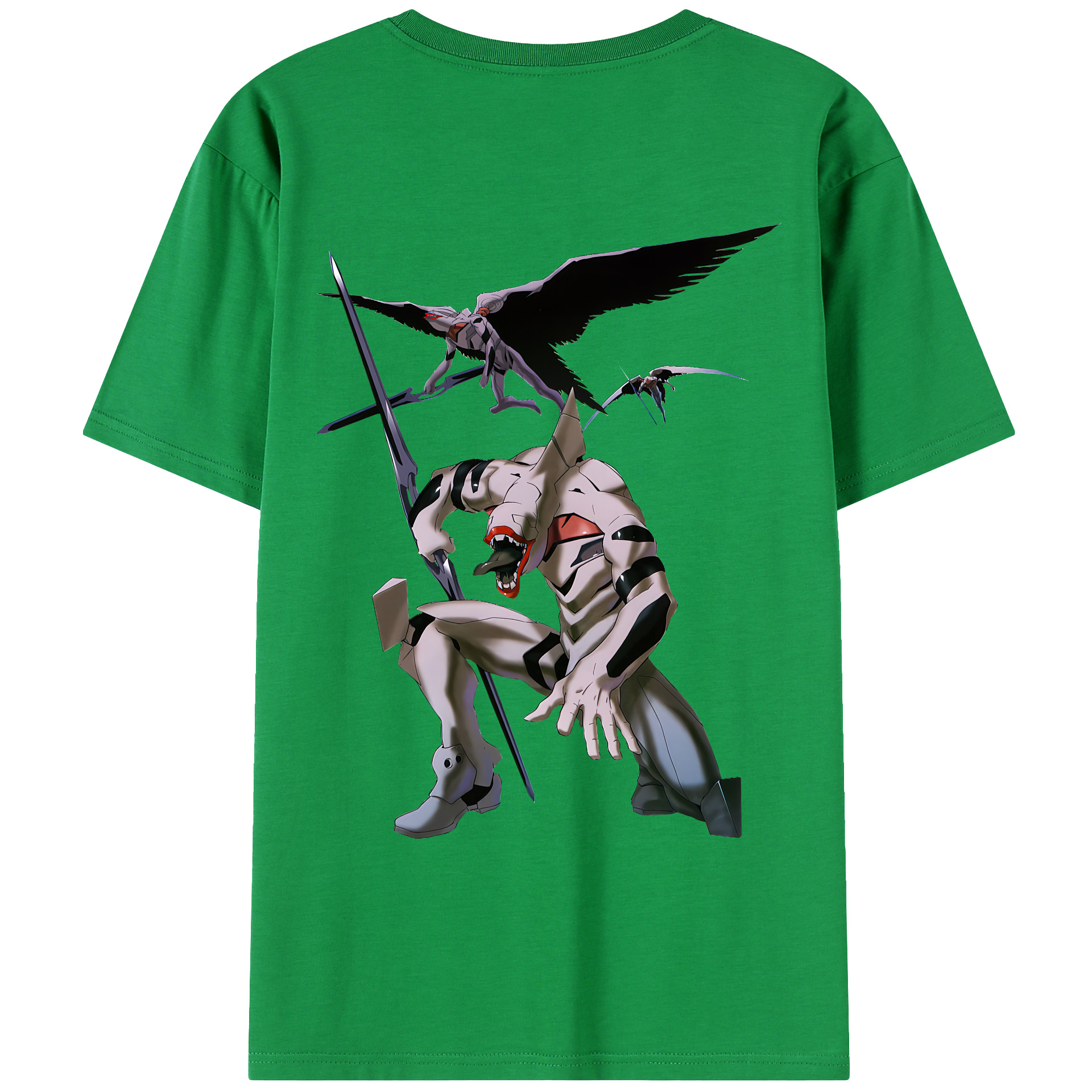 （画像用） EVA 新世紀エヴァンゲリオン 綿100％ メンズ半袖Tシャツ（バックプリント） 通気性