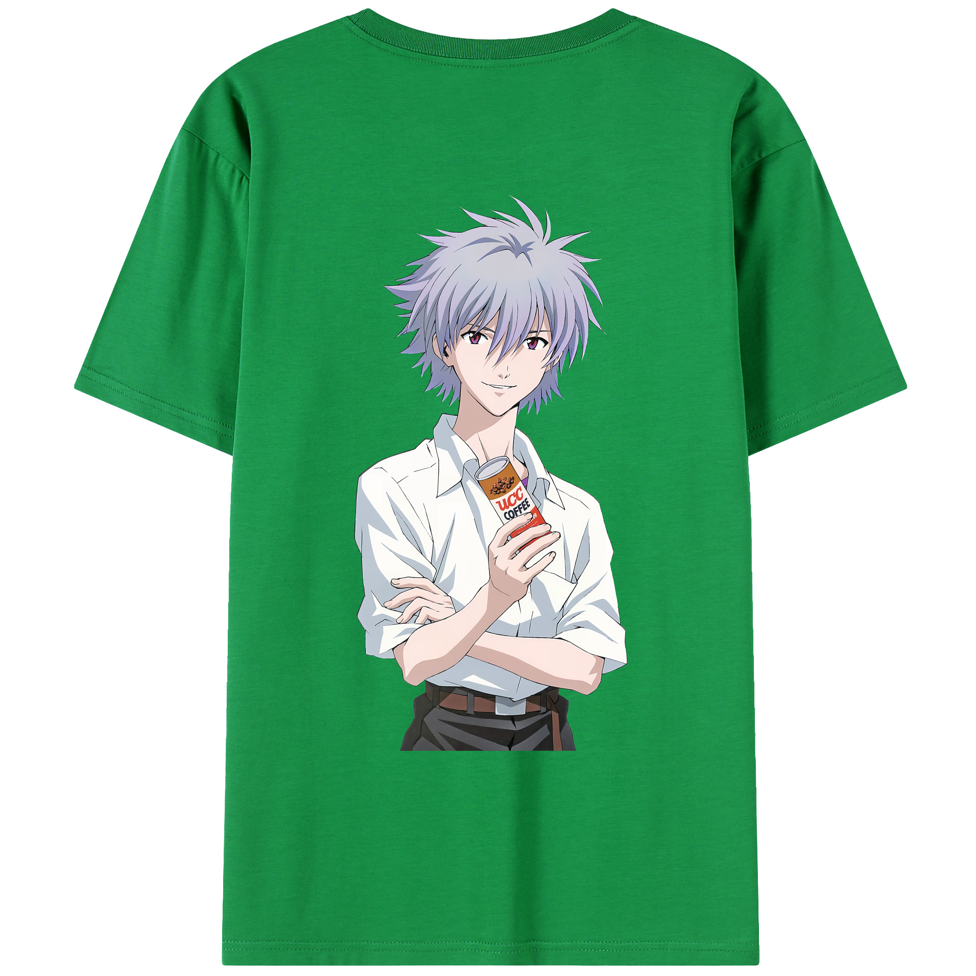 （画像用） EVA 新世紀エヴァンゲリオン 綿100％ メンズ半袖Tシャツ（バックプリント） 通気性