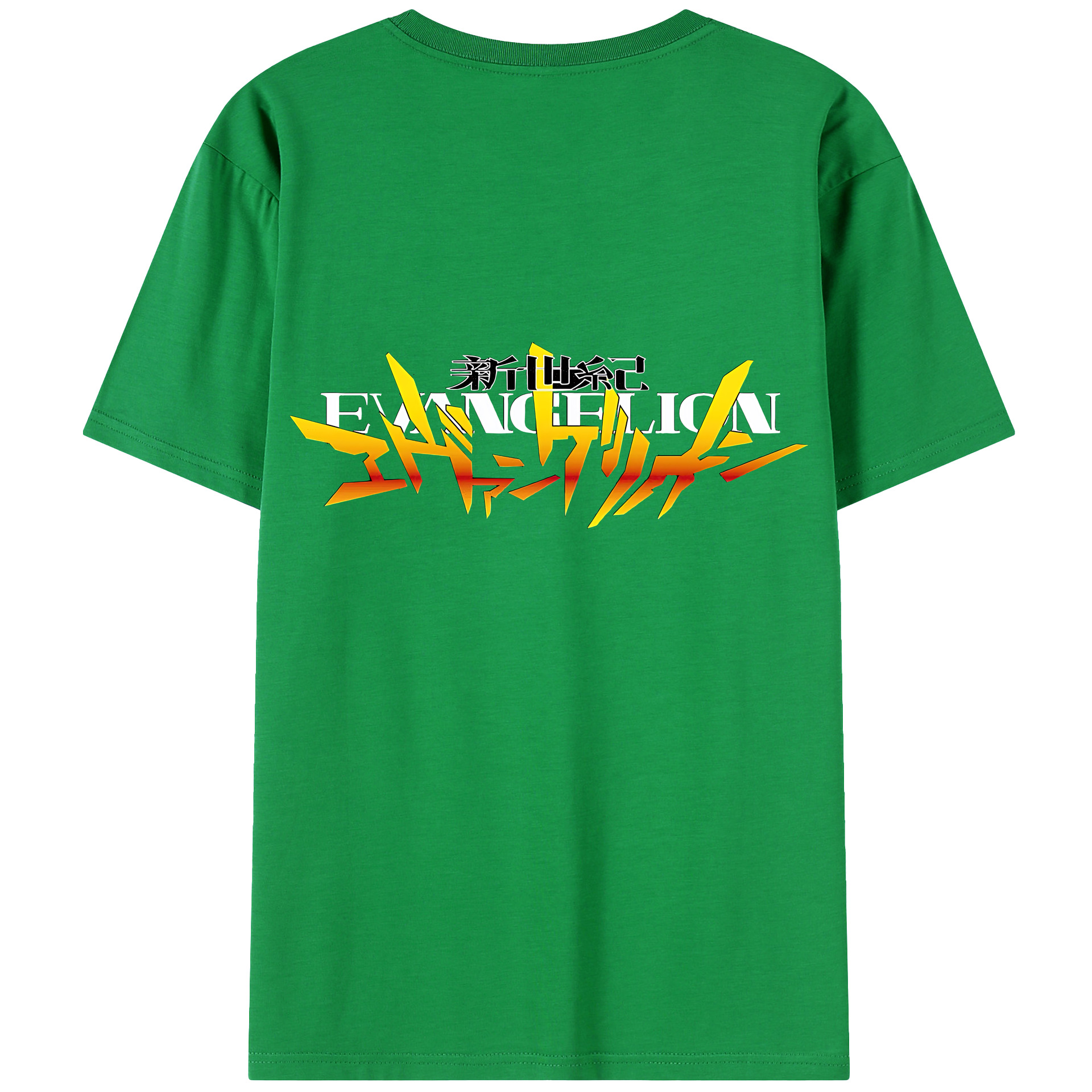 （画像用） EVA 新世紀エヴァンゲリオン 綿100％ メンズ半袖Tシャツ（バックプリント） 通気性