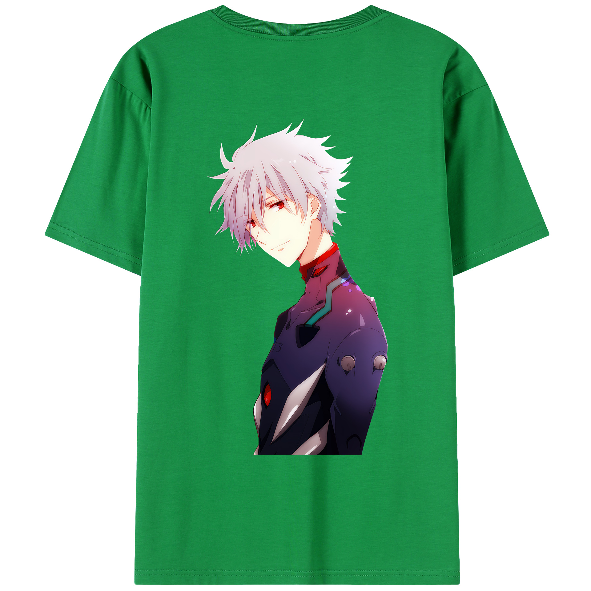 （画像用） EVA 新世紀エヴァンゲリオン 綿100％ メンズ半袖Tシャツ（バックプリント） 通気性