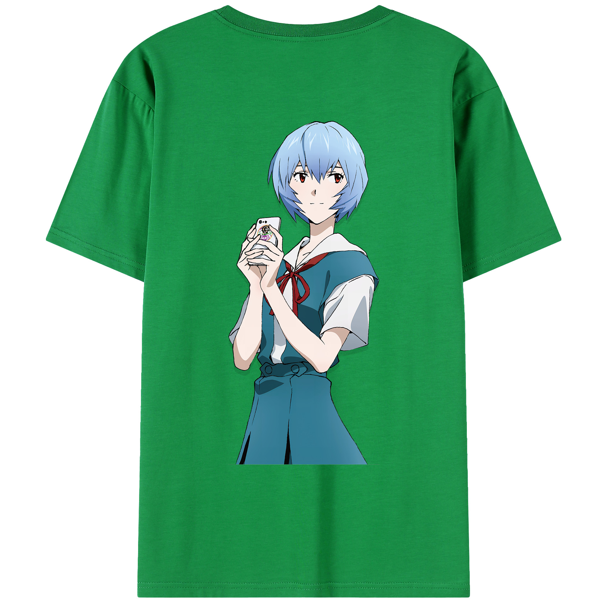 （画像用） EVA 新世紀エヴァンゲリオン 綿100％ メンズ半袖Tシャツ（バックプリント） 通気性