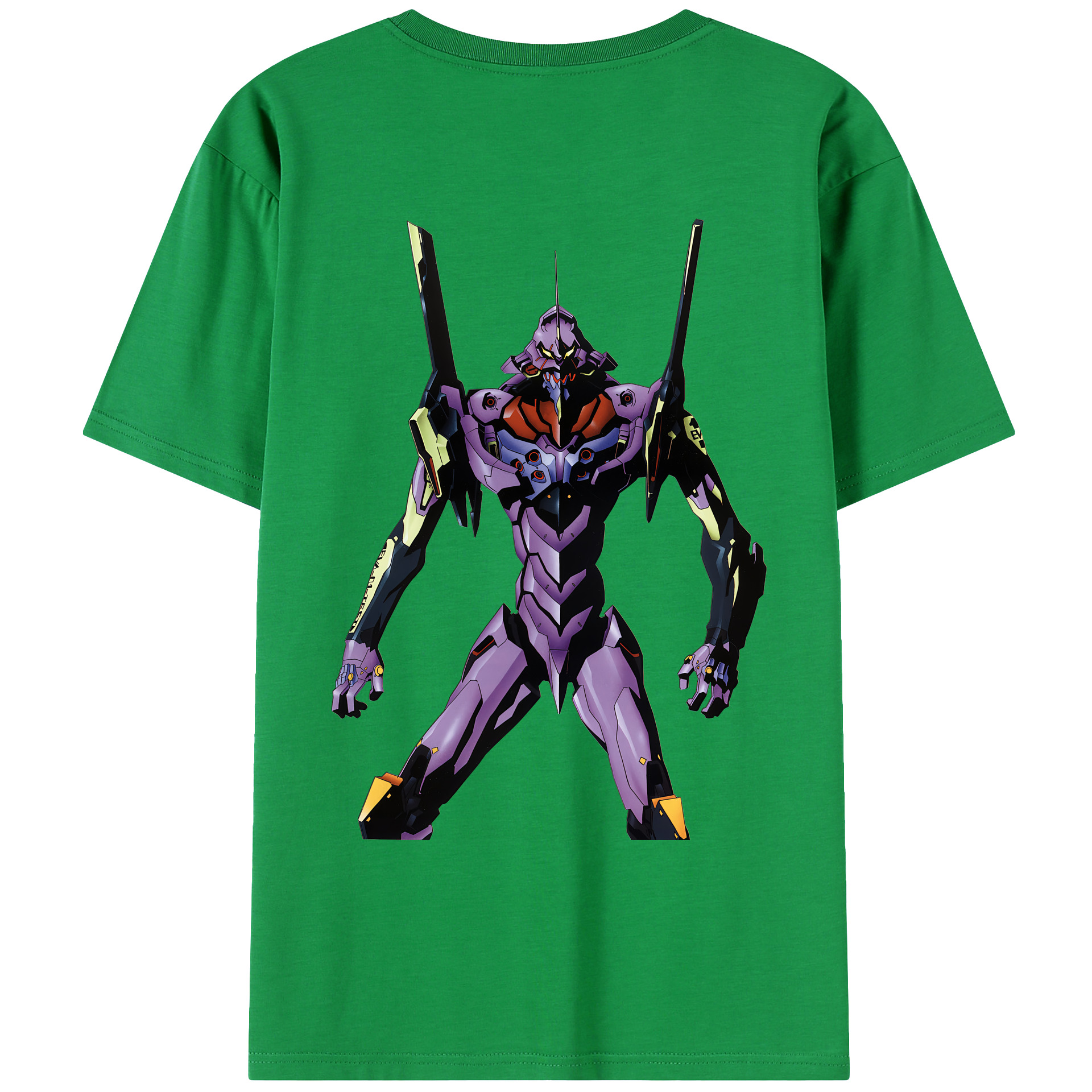 （画像用） EVA 新世紀エヴァンゲリオン 綿100％ メンズ半袖Tシャツ（バックプリント） 通気性