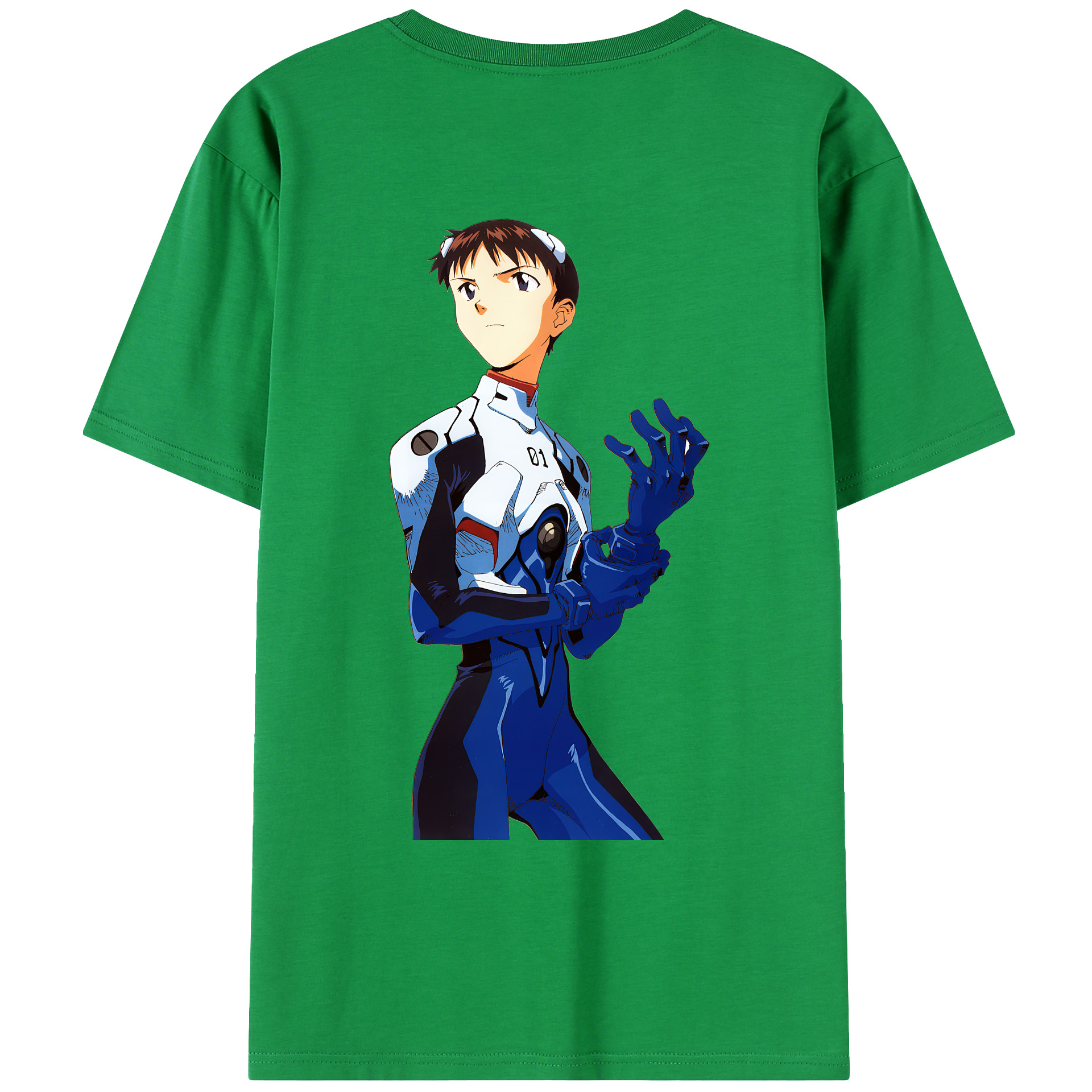 （画像用） EVA 新世紀エヴァンゲリオン 綿100％ メンズ半袖Tシャツ（バックプリント） 通気性