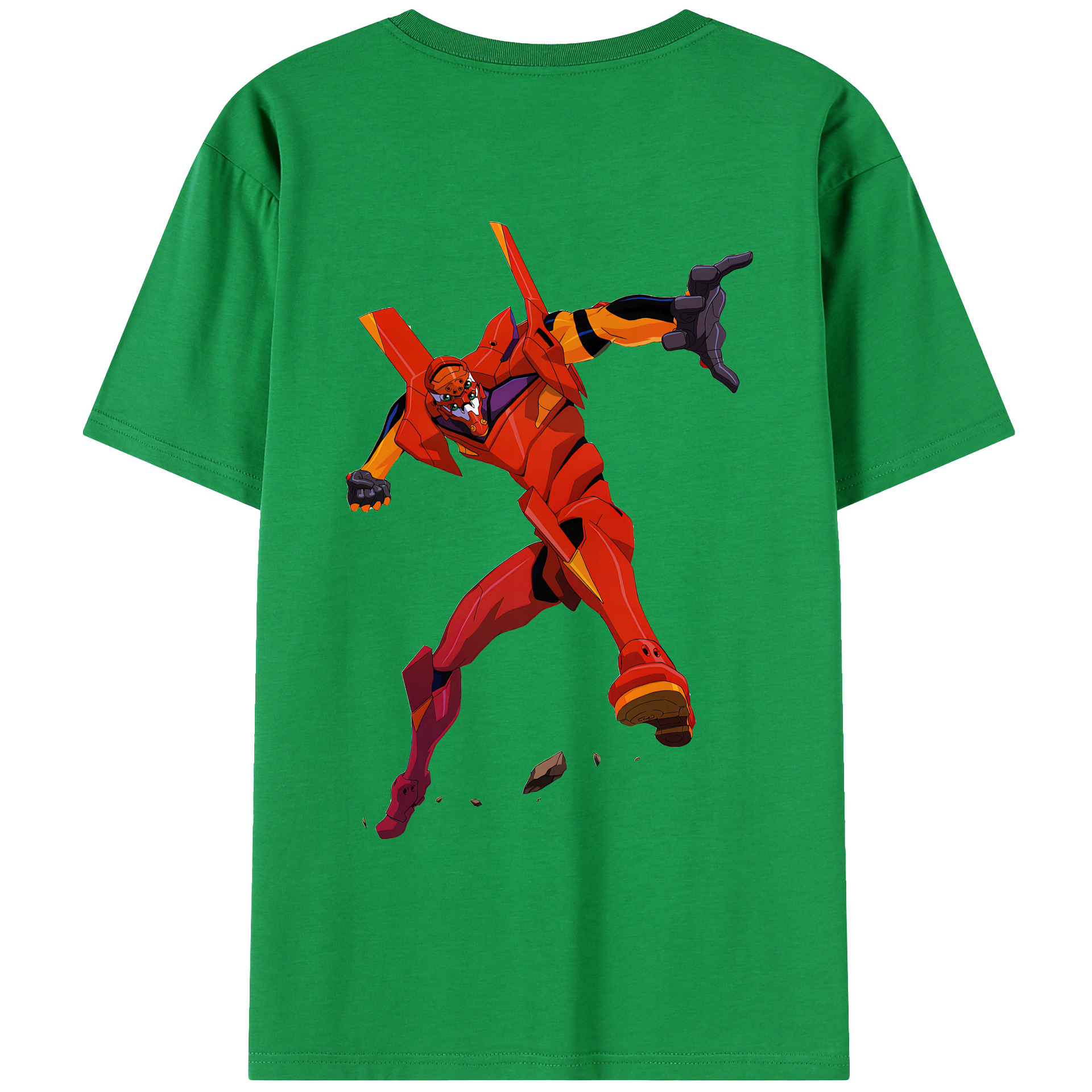 （画像用） EVA 新世紀エヴァンゲリオン 綿100％ メンズ半袖Tシャツ（バックプリント） 通気性